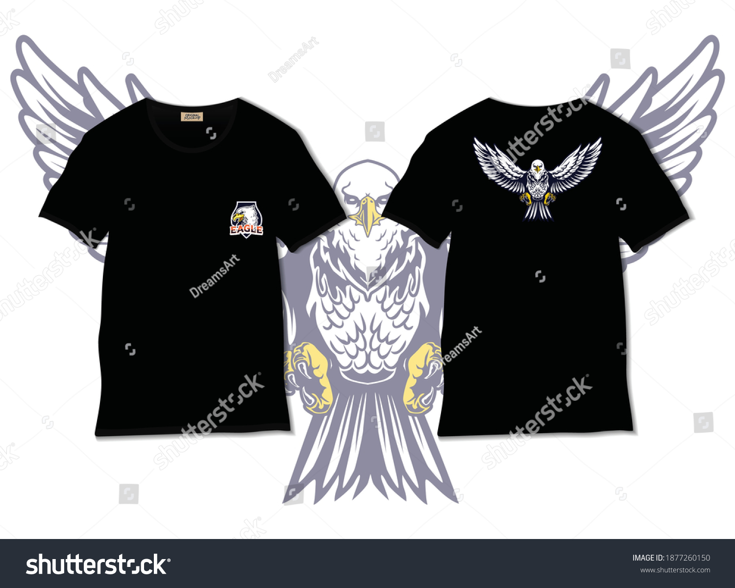 Eagle Badge Vector Eagle Illustration T Stock Vector (Royalty Free ...