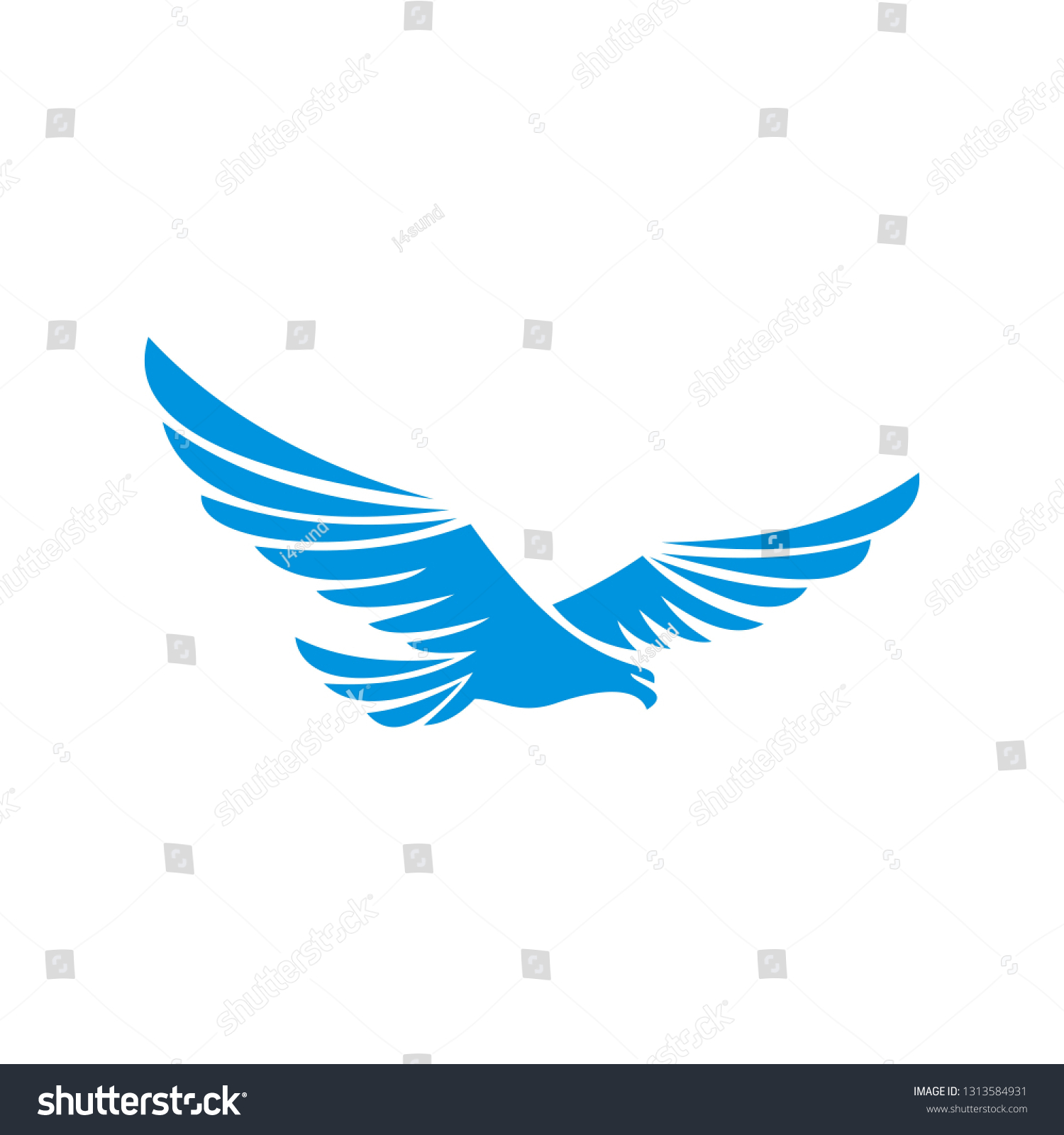 Eagle Blue Vector Logo Template Stock Vector Royalty Free