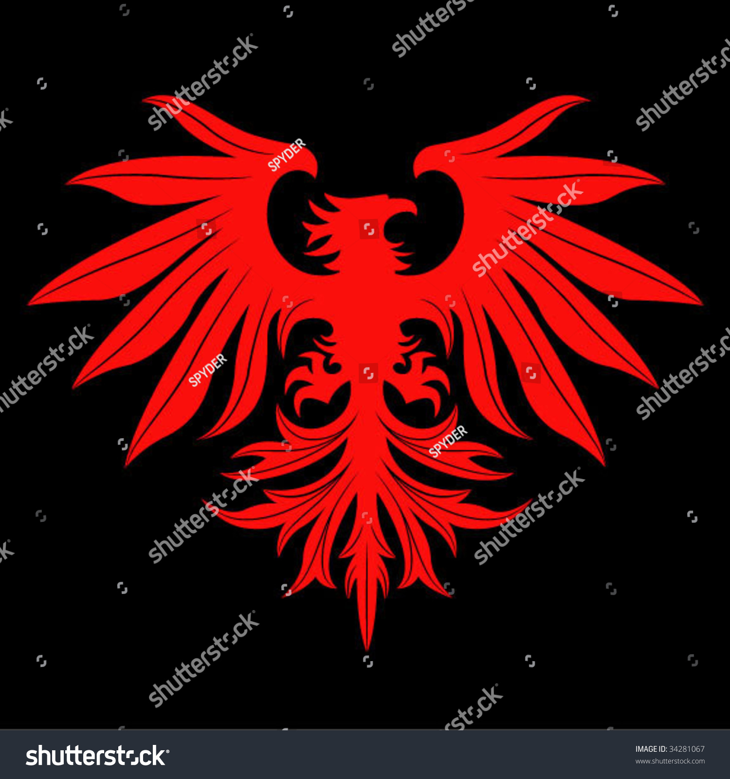 Eagle Crest Stock Vector Illustration 34281067 : Shutterstock