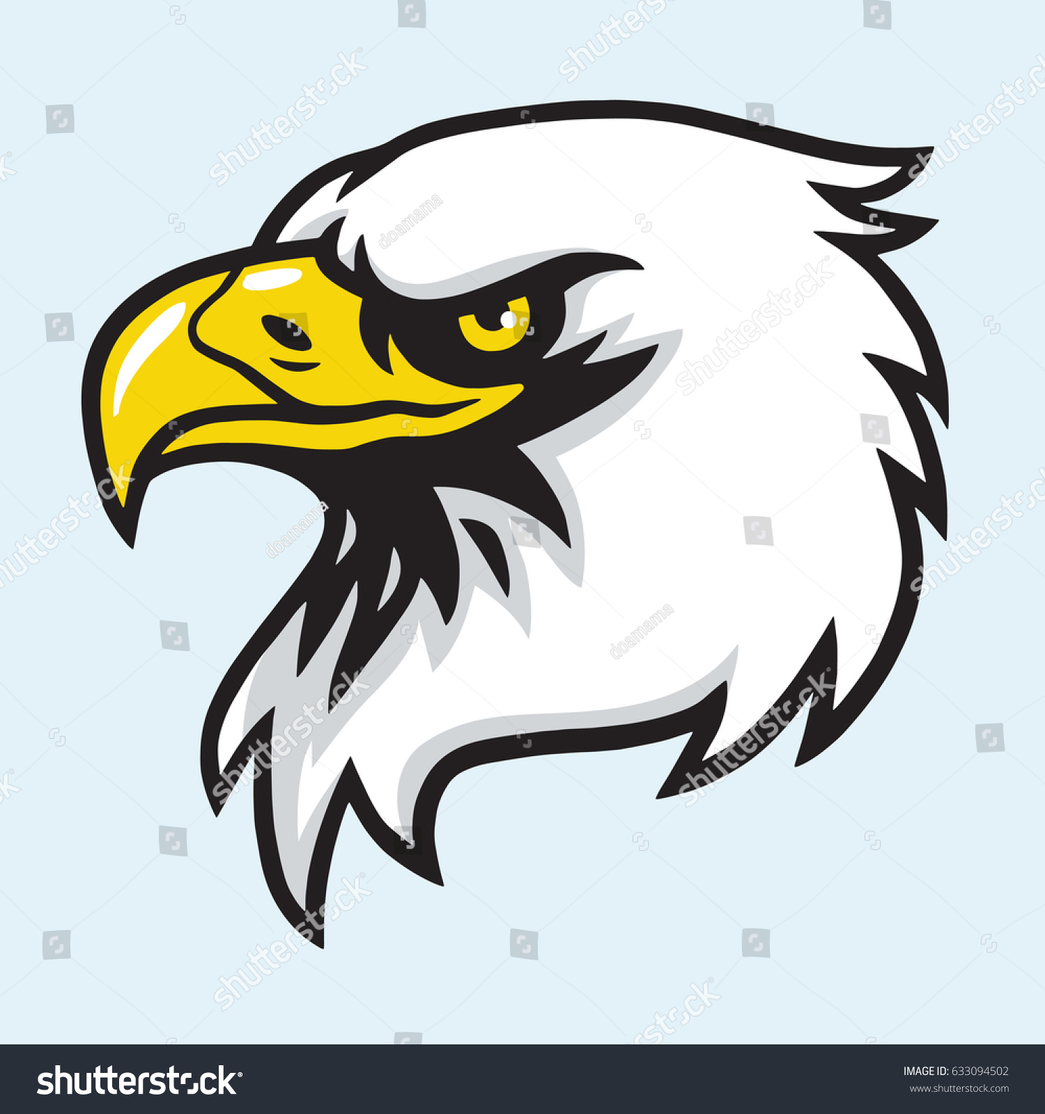 Eagle Head Mascot Vector Stock Vector 633094502 - Shutterstock