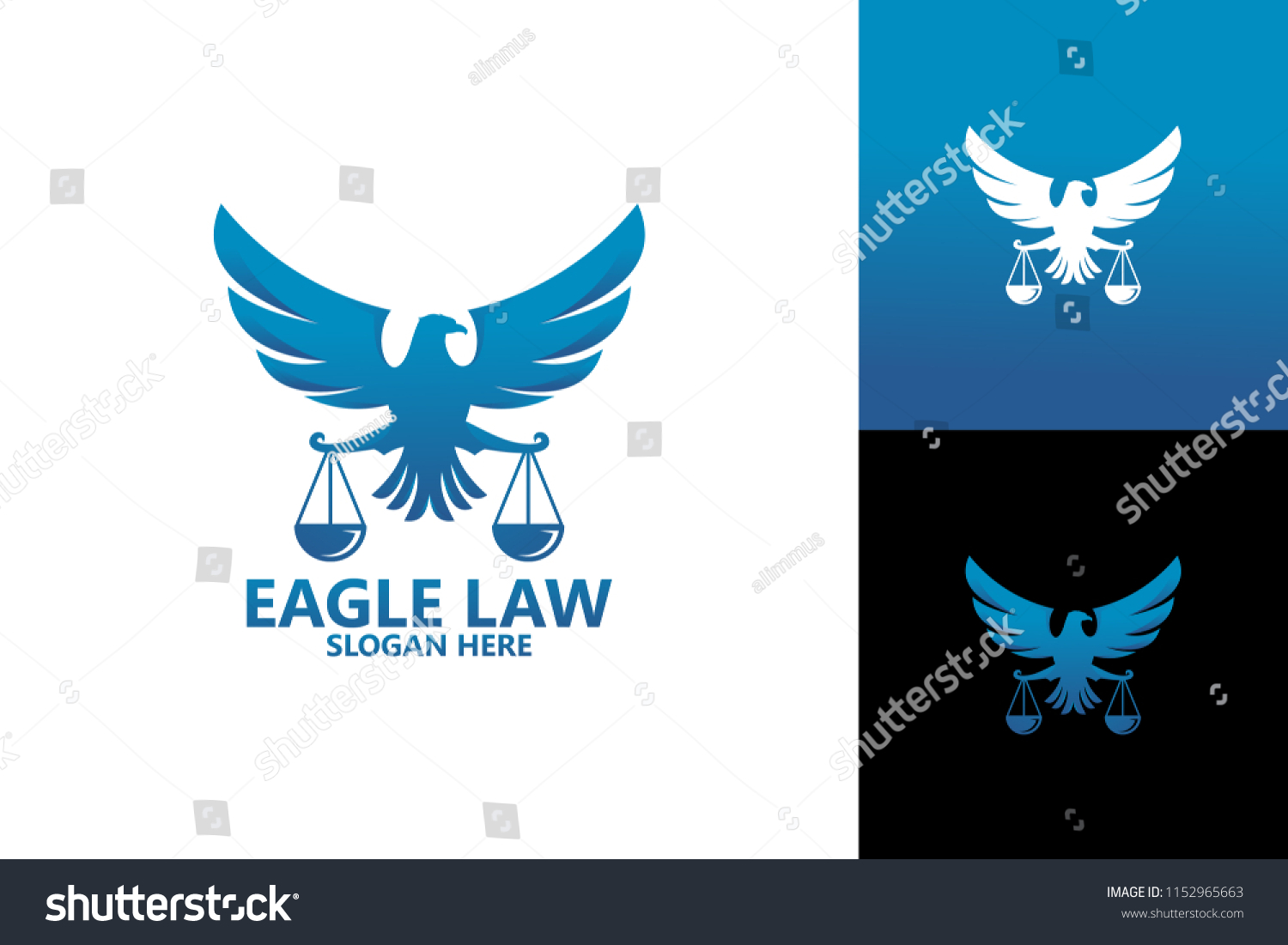 Eagle Law Logo Template Design Vector Stock Vector (Royalty Free ...