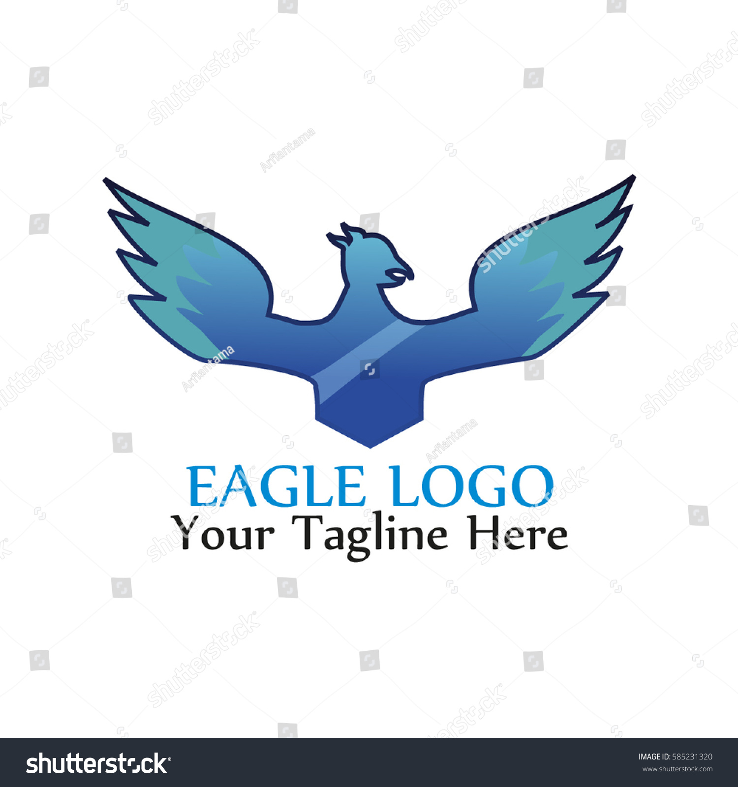 Eagle Logo Vector Stock Vector 585231320 - Shutterstock