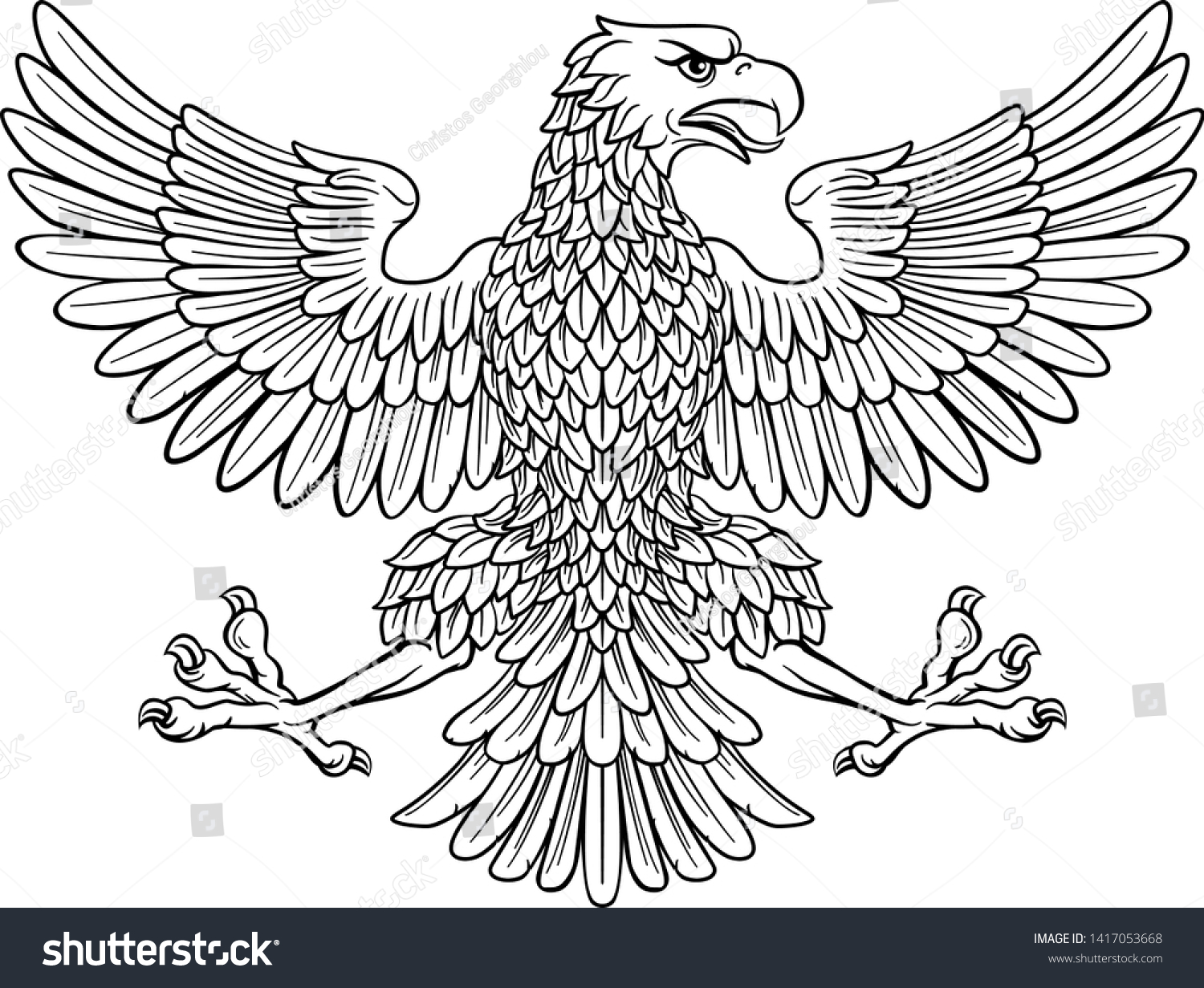 Eagle Possibly German Roman Russian American Stock Vector (Royalty Free ...