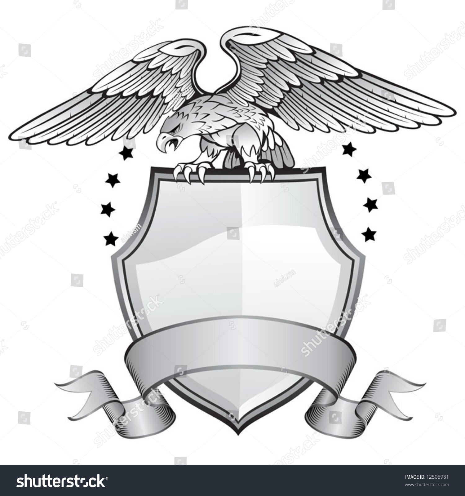 Eagle Shield Insignia Stock Vector 12505981 - Shutterstock