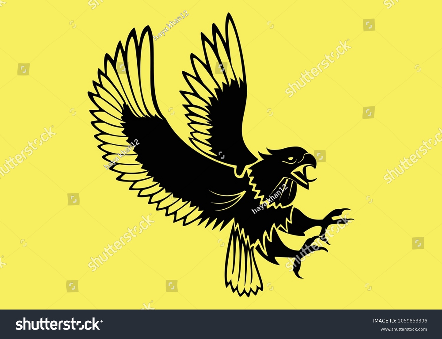 Eagle Vector Illustration Logo Template Bird Stock Vector (Royalty Free ...