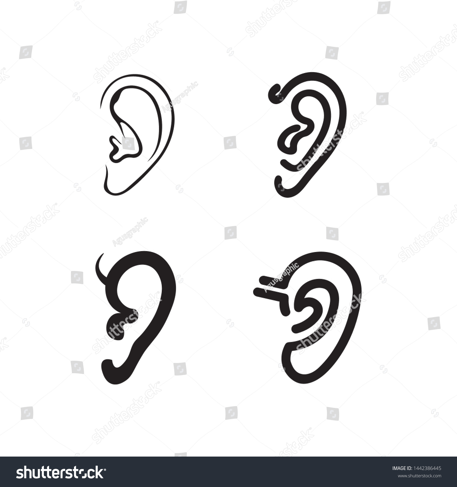 Ear Diagnose Health Logo Design Vector Stock Vector (royalty Free 