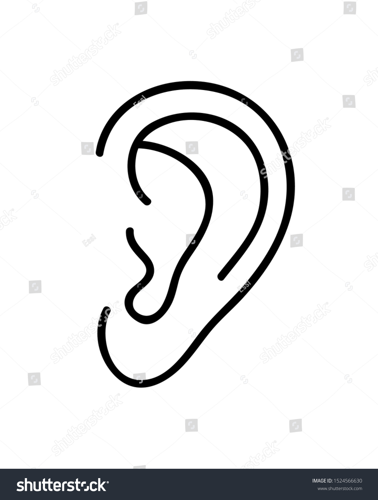 50,014 Ear outline Images, Stock Photos & Vectors | Shutterstock