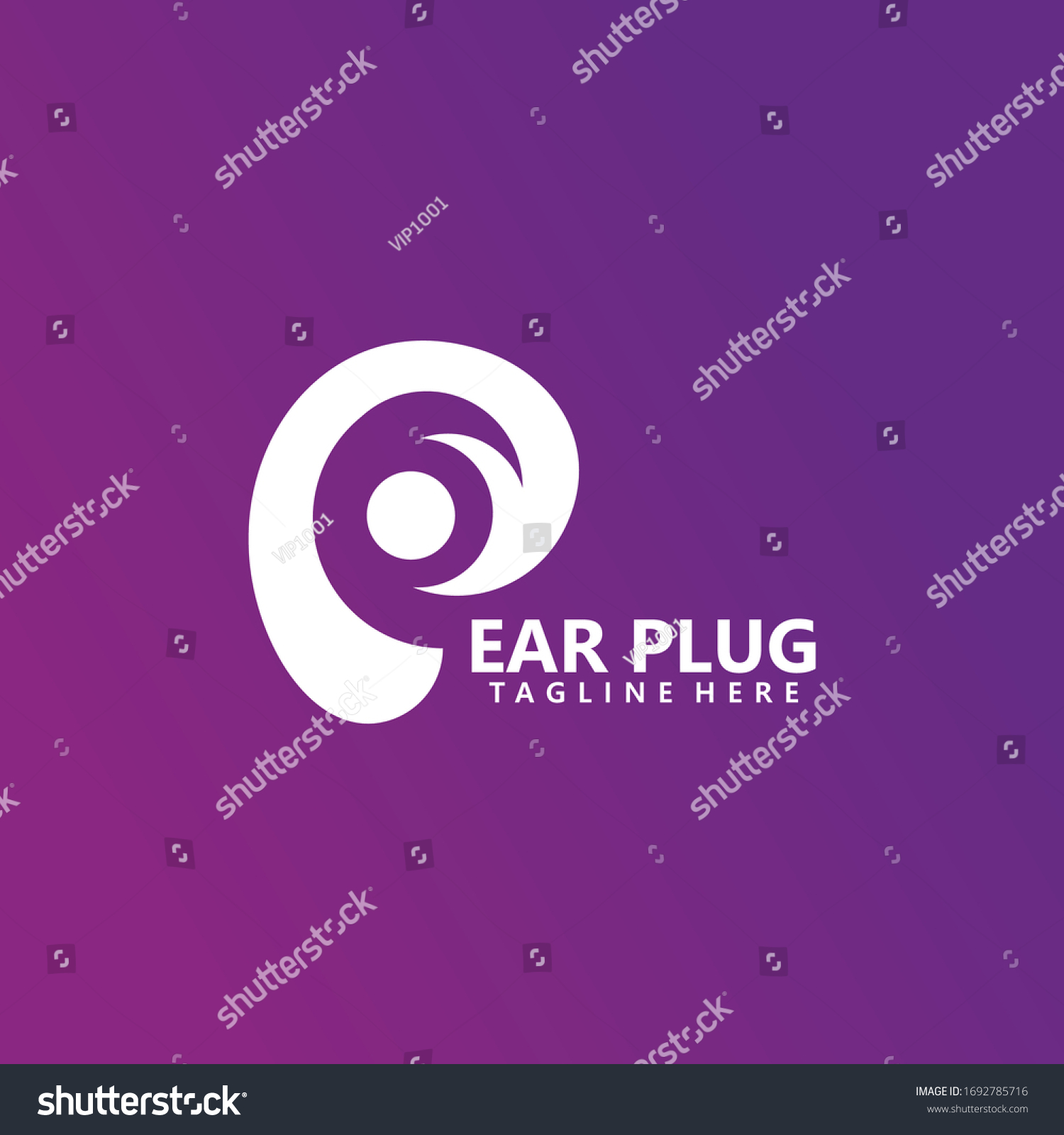 Ear Plug Logo Icon Vector Isolated Stock Vector (Royalty Free ...