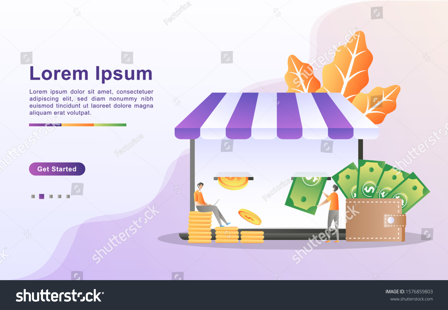 Earn Money Online Payment Concept Online Stock Vector Royalty Free 1576859803