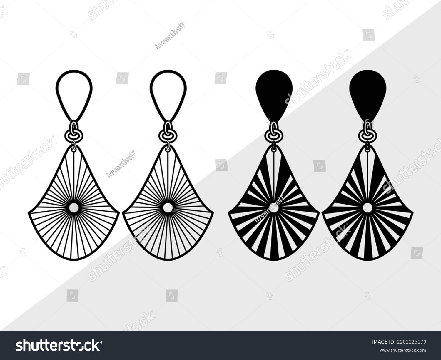 SVG of Earrings SVG Printable Vector Illustration svg