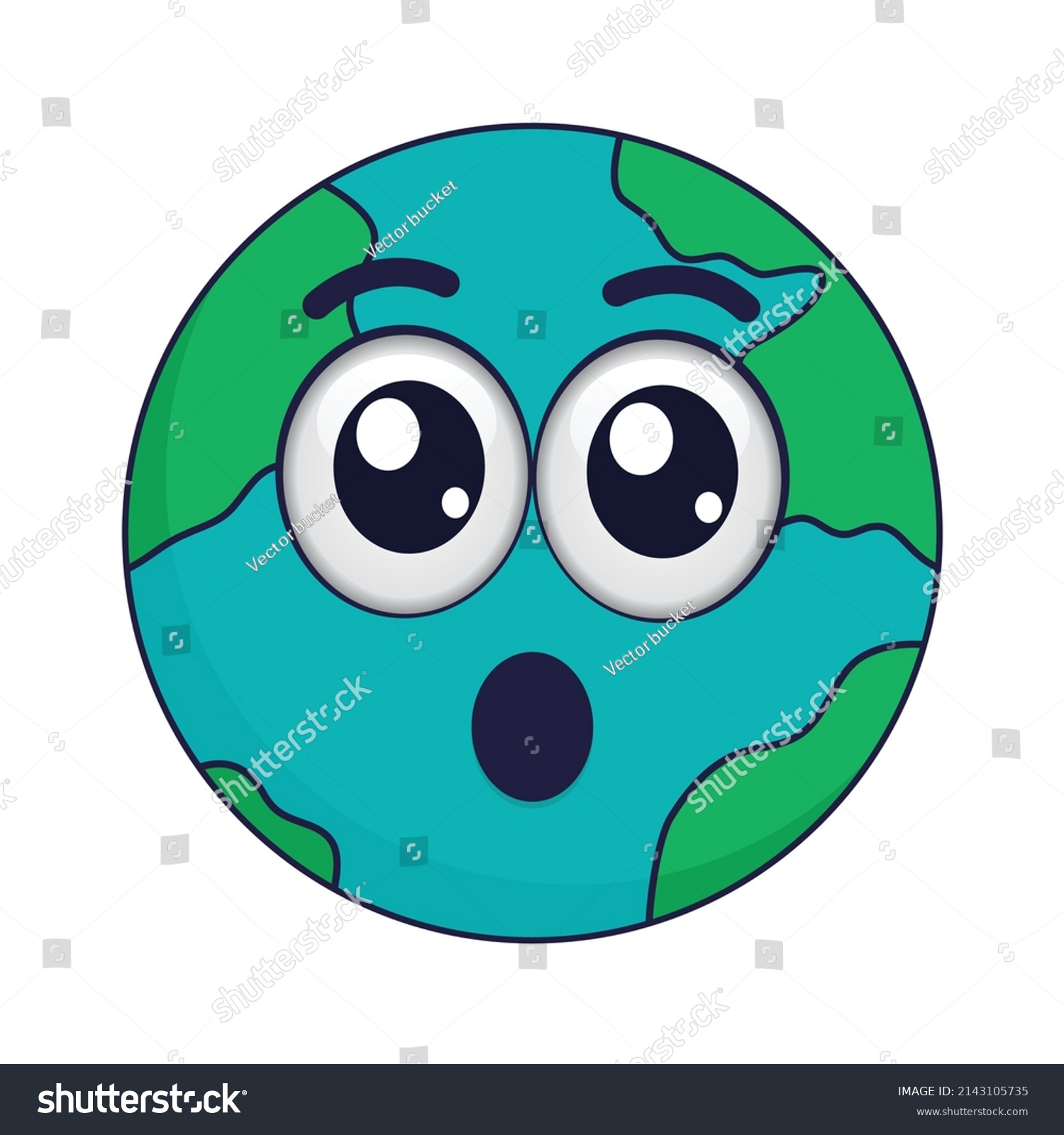 Earth Cartoon Icon Vector Illustration Isolated Stock Vector (Royalty ...