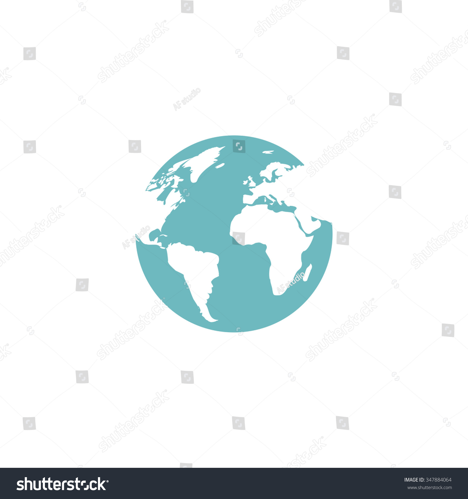 Earth Color Vector Icon On White Stock Vector 347884064 - Shutterstock