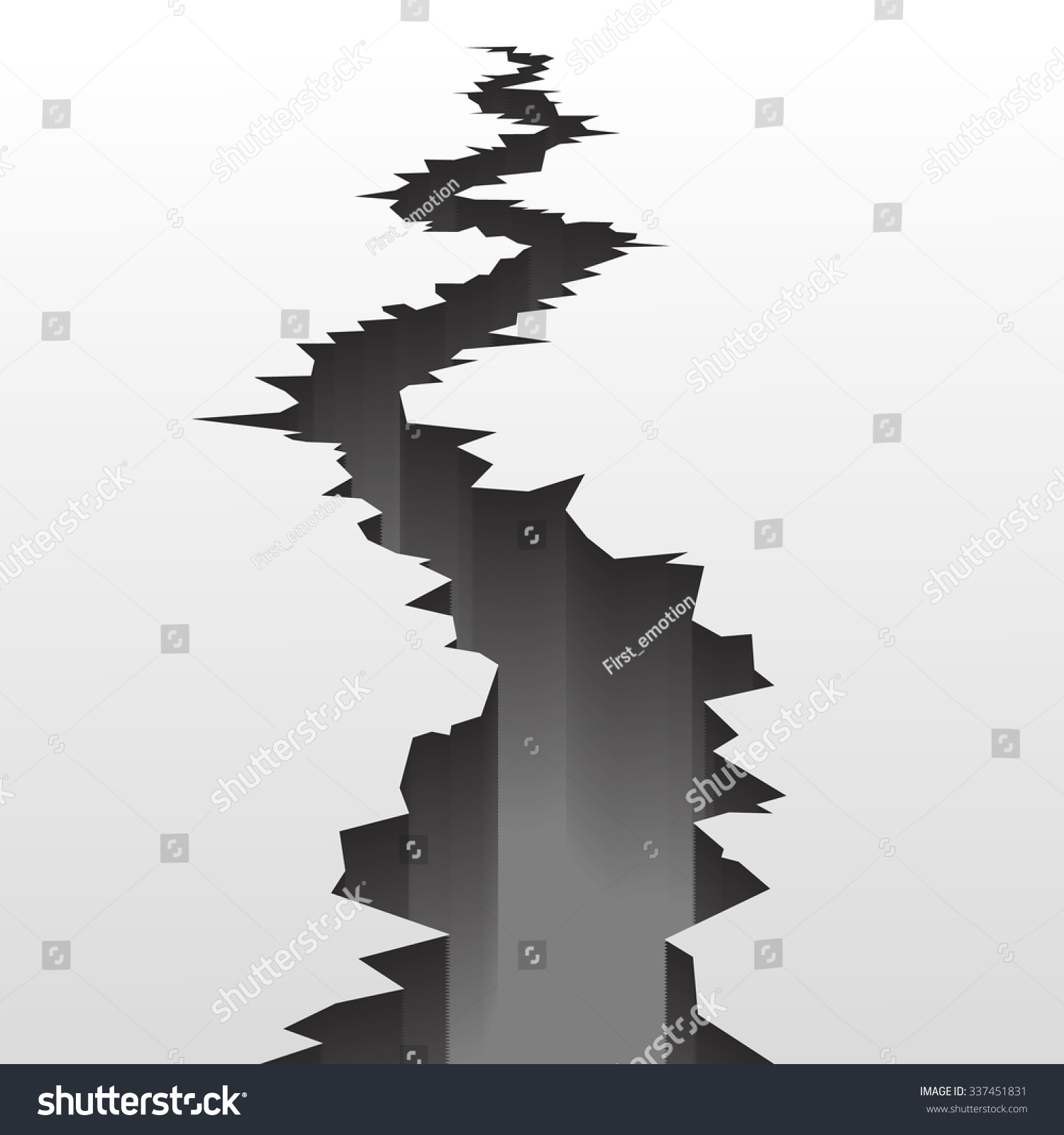 Earth Crack Isolated On Background Vector Stock Vector (Royalty Free ...