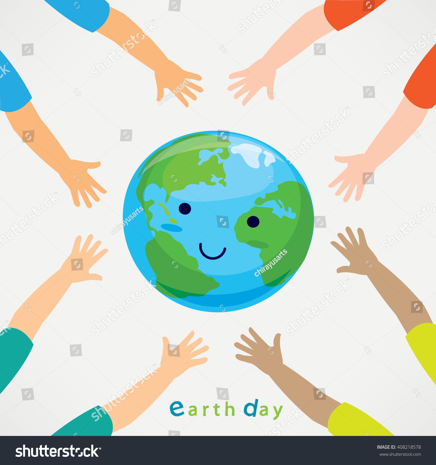 Earth Day Cartoon Vector Illustration Stock Vector (royalty Free 