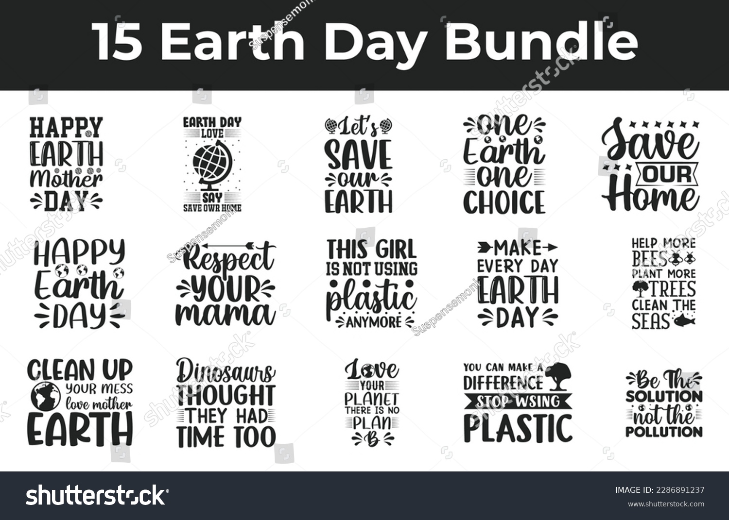 SVG of Earth Day Svg Bundle vector t-shirt design. Earth day t-shirt design. Can be used for Print mugs, sticker designs, greeting cards, posters, bags, and t-shirts svg
