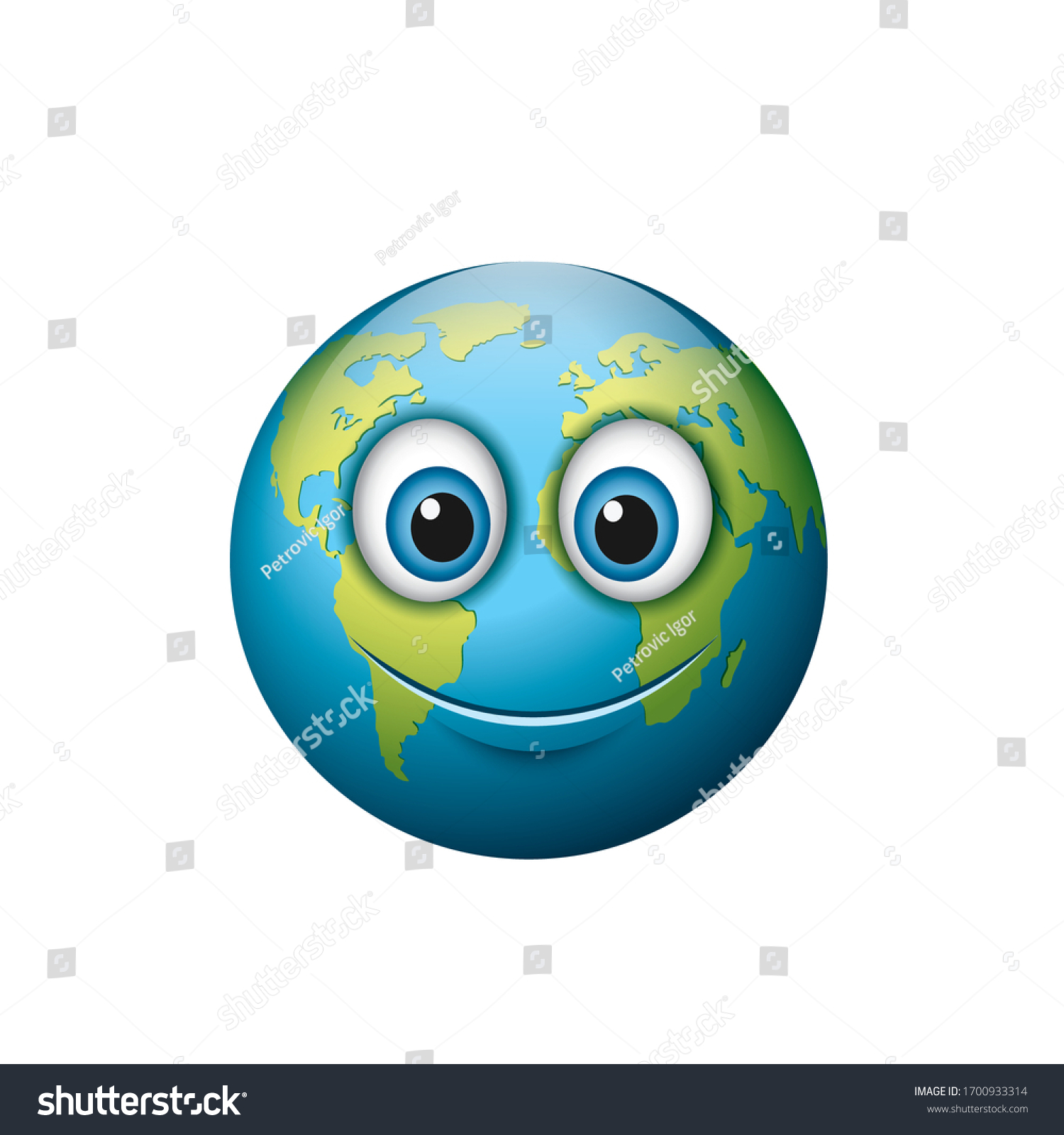 Earth Emoji Happy Emoticon Isolated Vector | The Best Porn Website