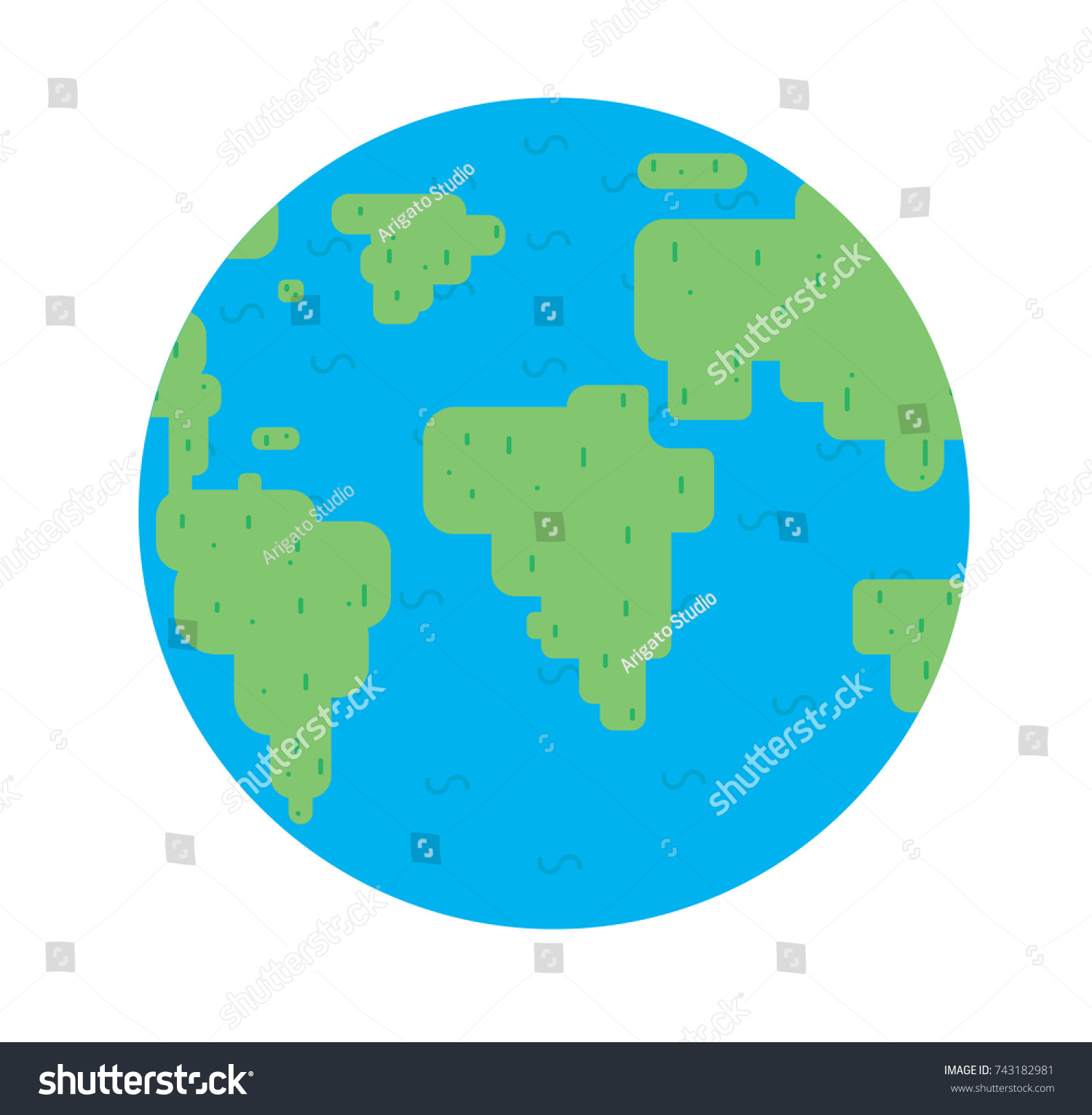 Earth Globe Isolated Vector Illustration Stock Vector Royalty Free