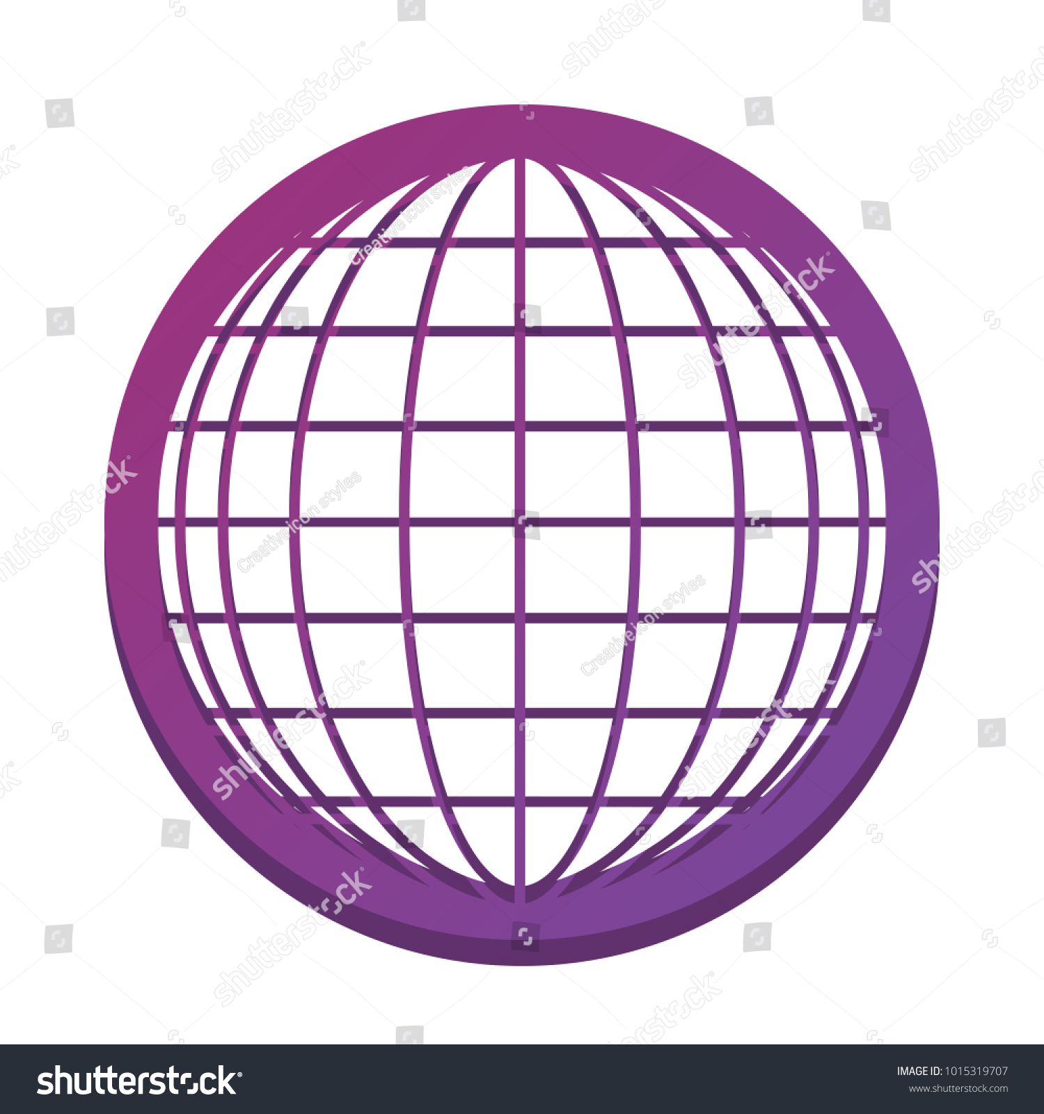 Earth Globe Sign Vector White Icon Stock Vector Royalty Free 1015319707 Shutterstock 4719