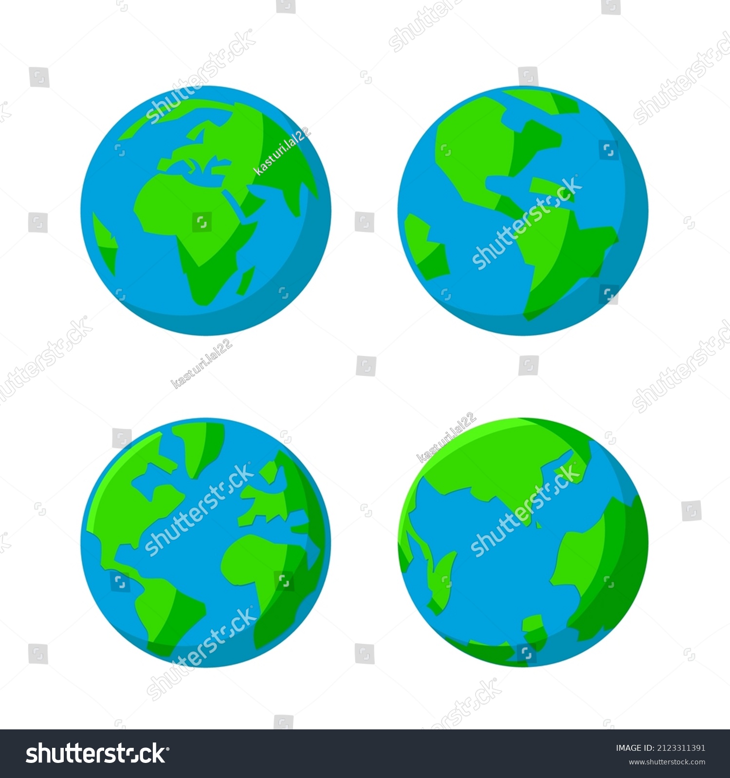 Earth Vector Clip Art Design Stock Vector (Royalty Free) 2123311391 ...