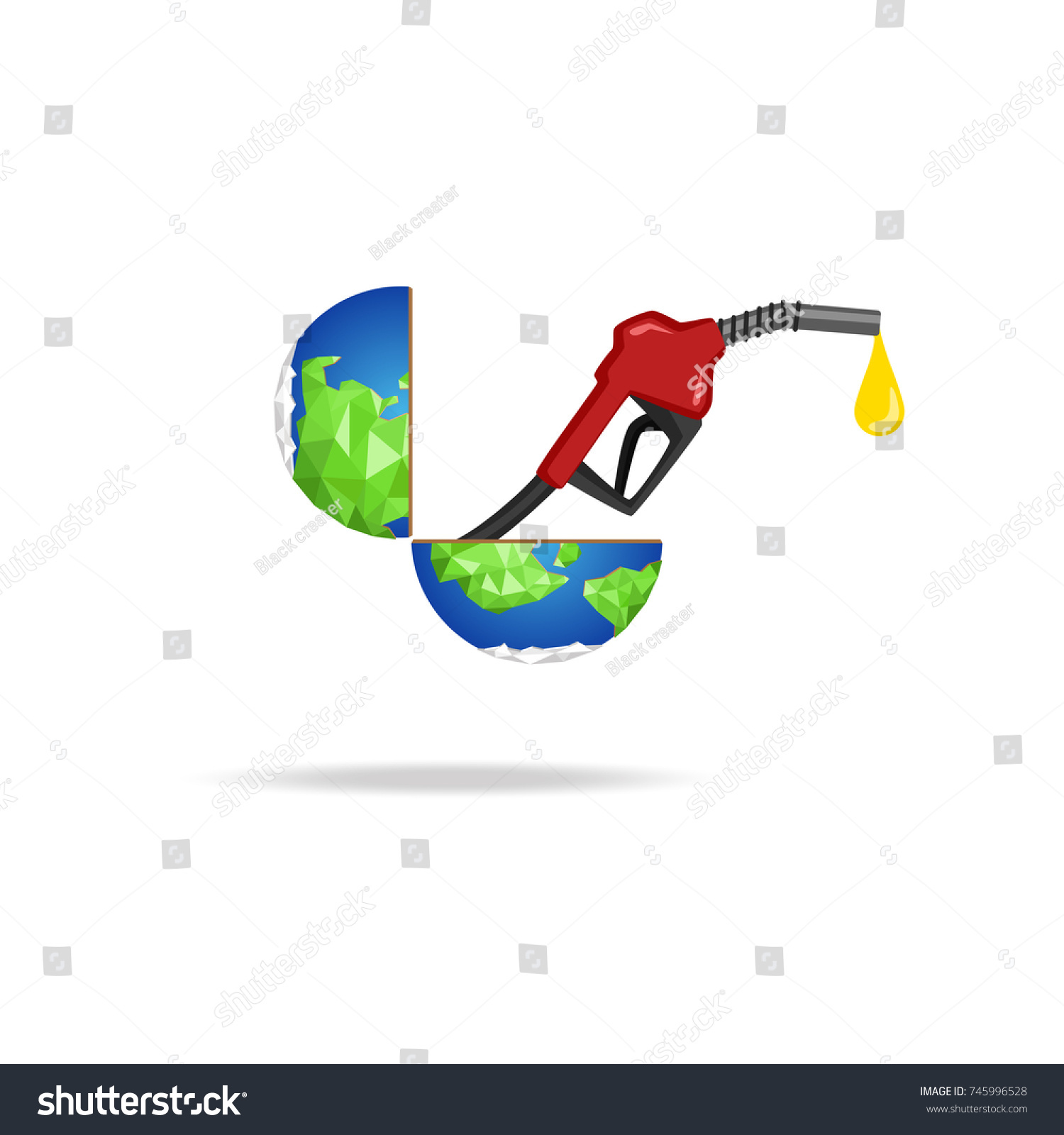 SVG of Earth with fuel dispenser isolated on white background. Vector for your web site design, logo, app, UI. Vector illustration, EPS svg