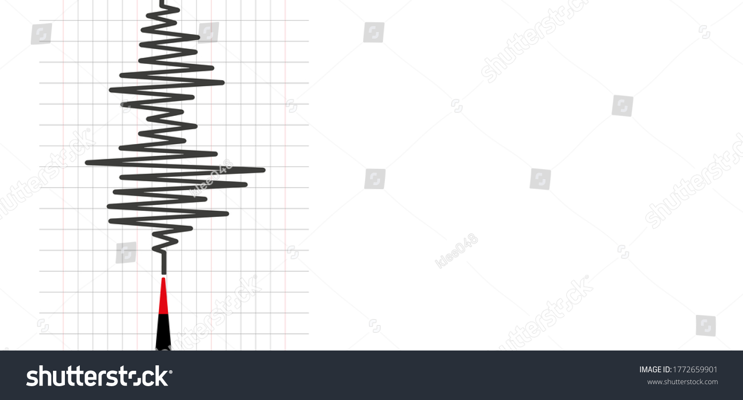 Earthquake Background Seismogram Seismic Measurement Stock Vector Royalty Free 1772659901 8764