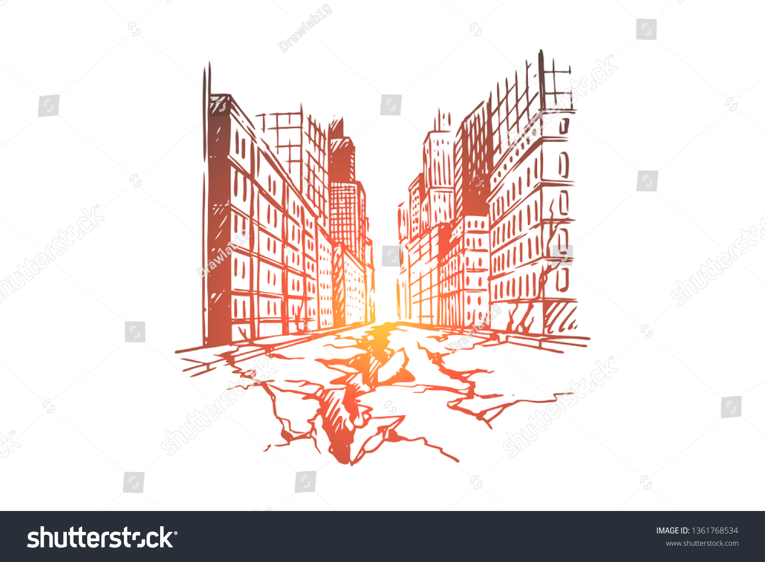 1,112 Earthquake sketch Images, Stock Photos & Vectors | Shutterstock