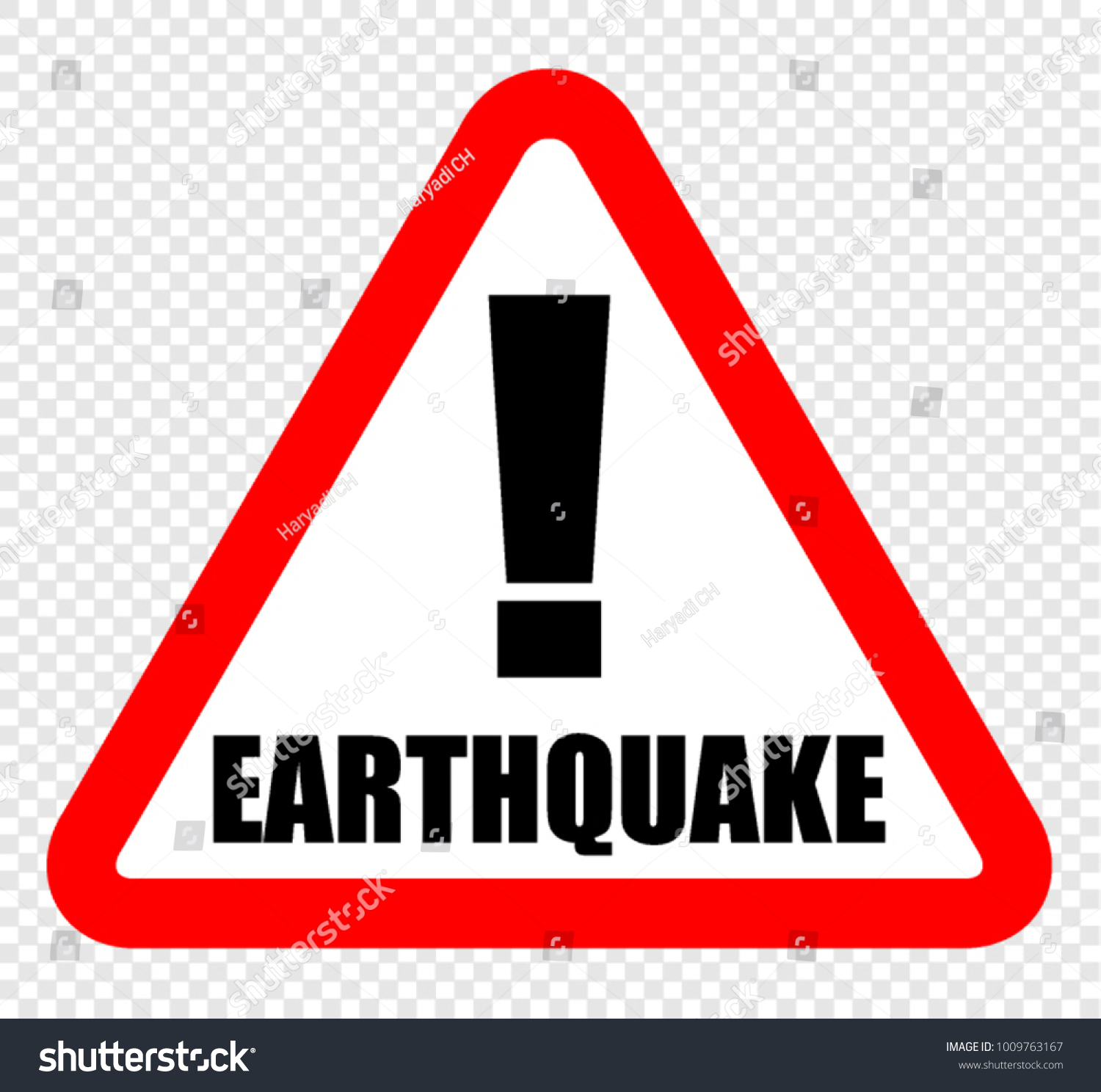 Earthquake Sign Vector Stock Vector (Royalty Free) 1009763167