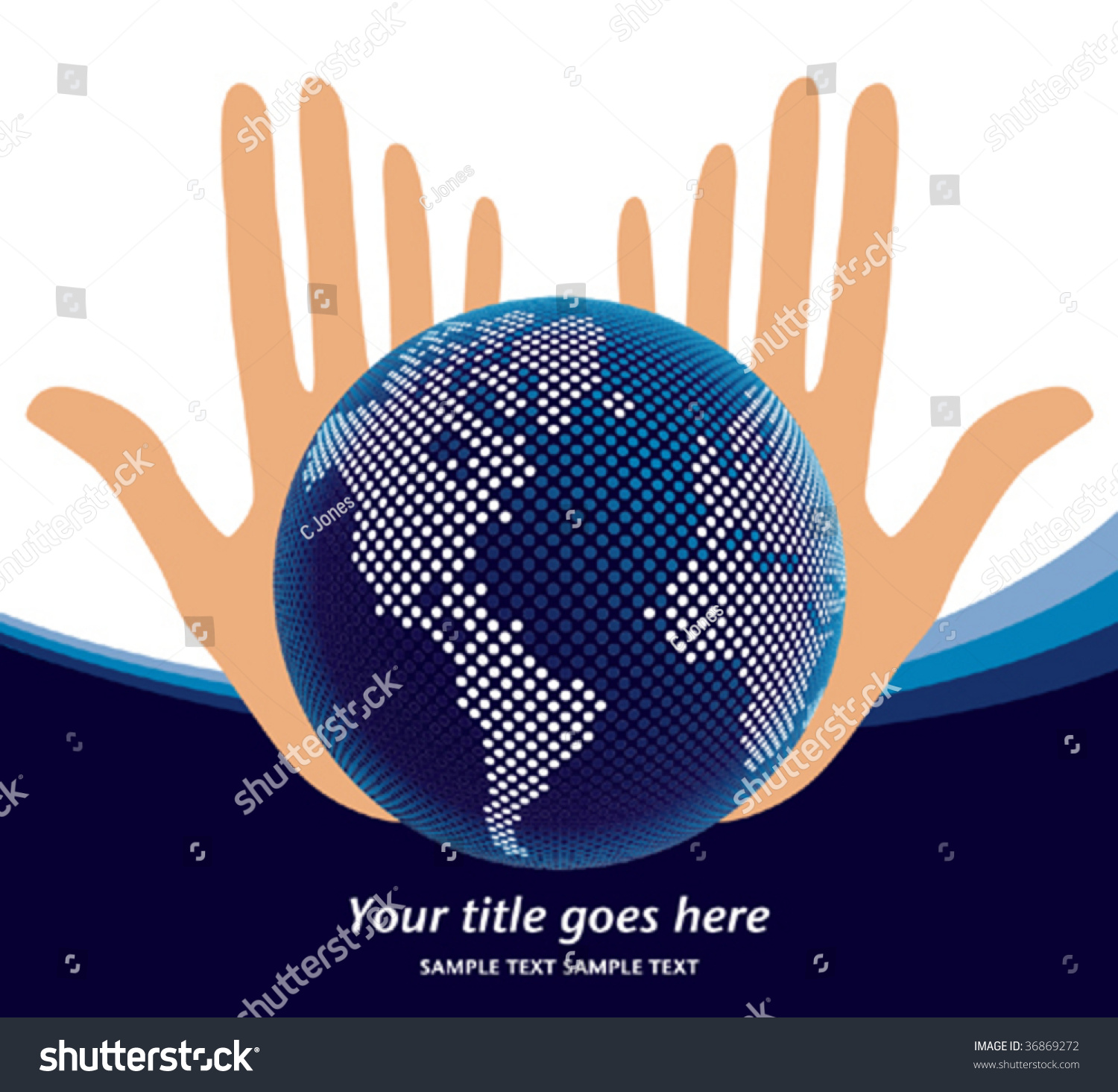 Earths Future Our Hands Vector Stock Vector Royalty Free