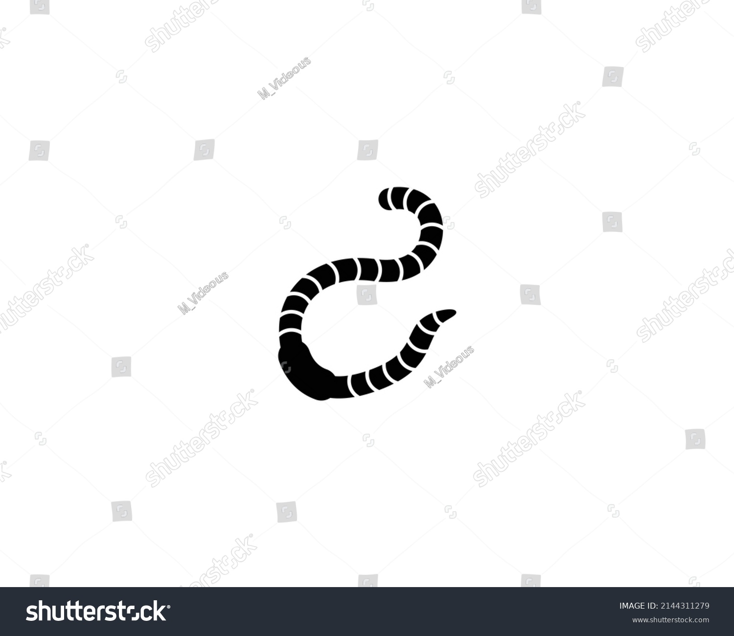 Earthworm Vector Isolated Icon Earthworm Illustration Stock Vector ...