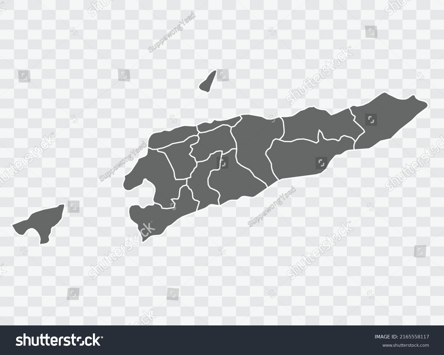 East Timor Map Grey Color On Stock Vector (Royalty Free) 2165558117 ...