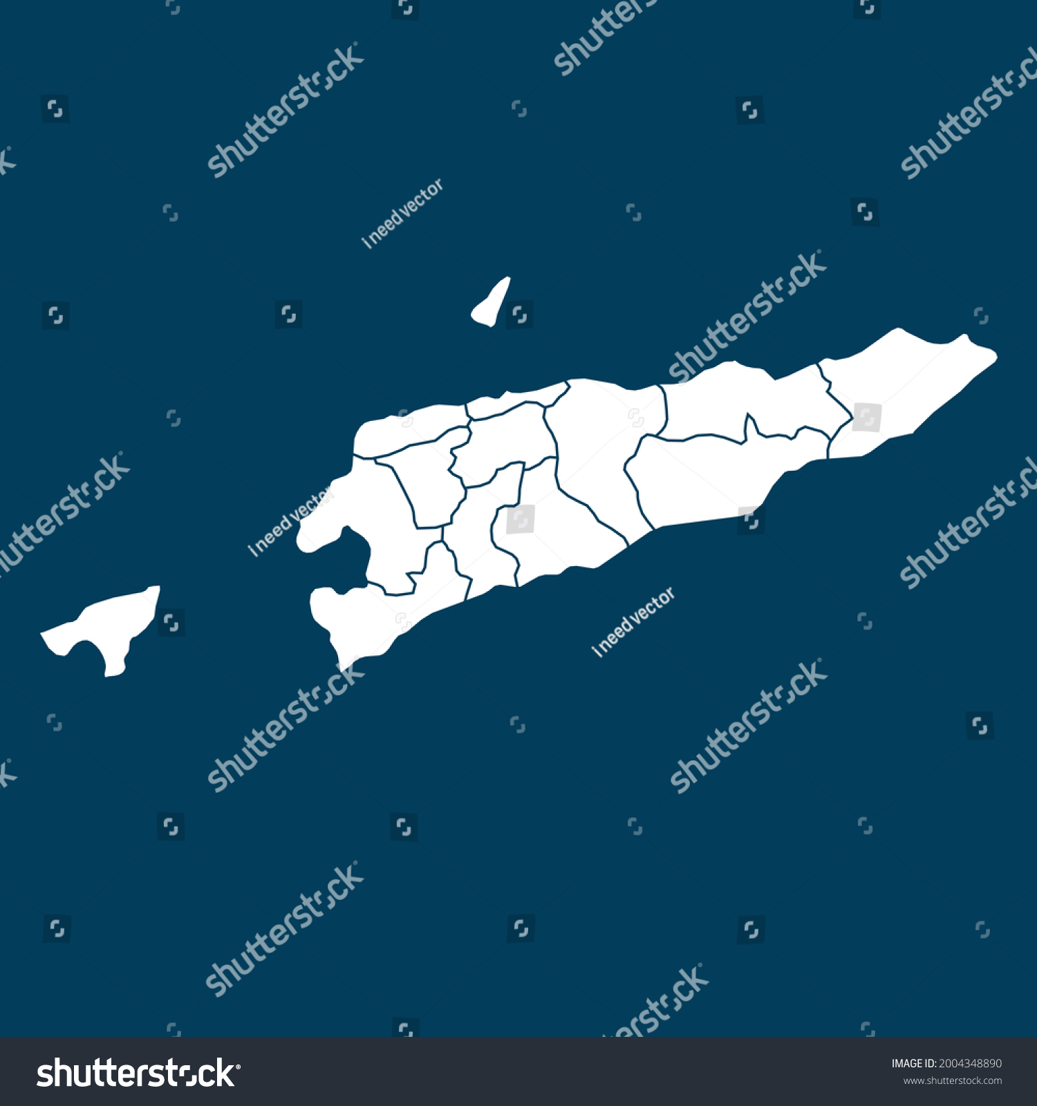 East Timor Map High Detailed On Stock Vector (Royalty Free) 2004348890 ...