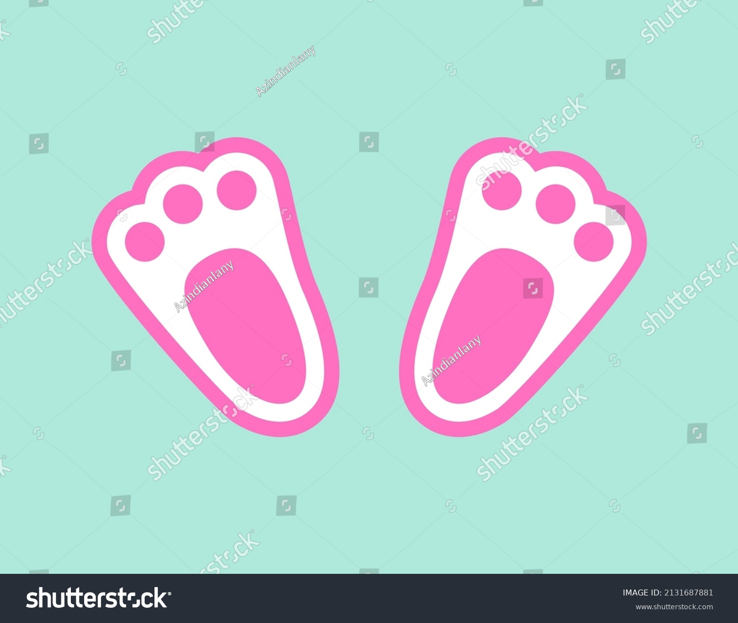 SVG of Easter bunny paws. Happy Easter. svg