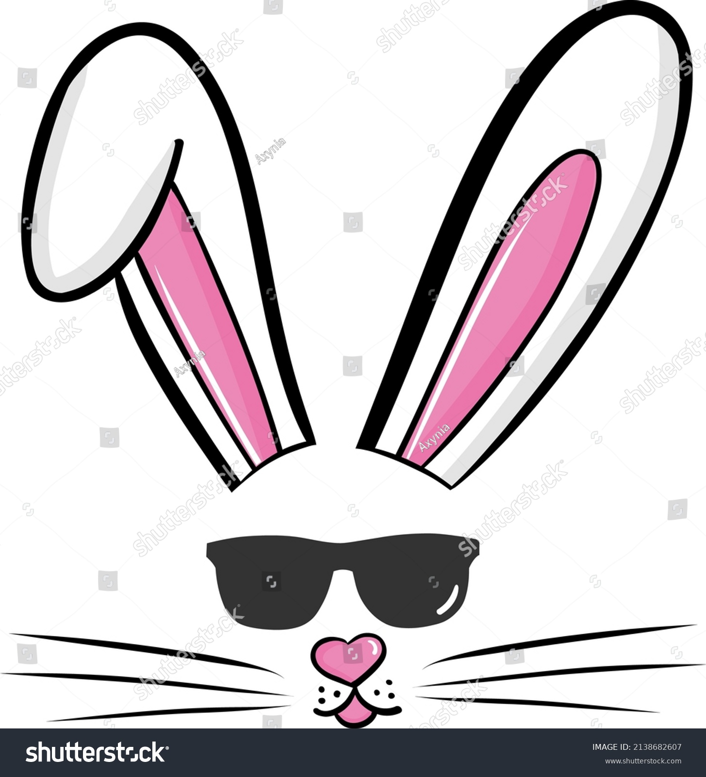 Easter Bunny Rabbit Sunglasses Vector Illustration Stock Vector ...