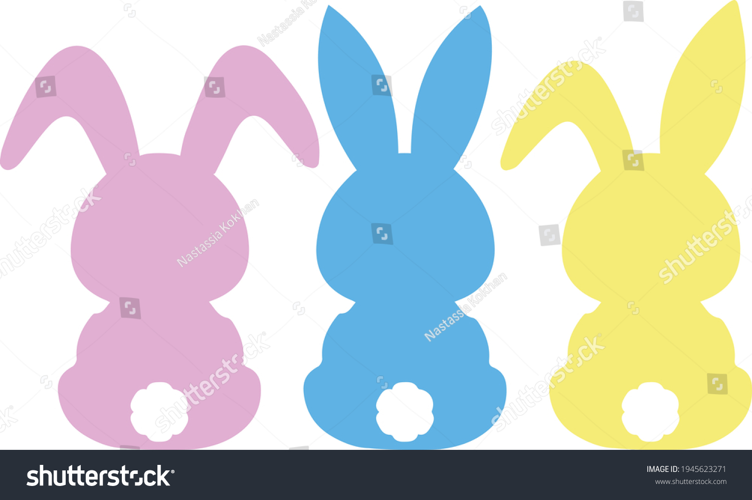 SVG of Easter bunny Svg vector Illustration isolated on white background. Easter 
rabbit for Cricut and Silhouette.Easter decoration for shirt and scrapbooking. Pink bunny girl and blue bunny boy svg