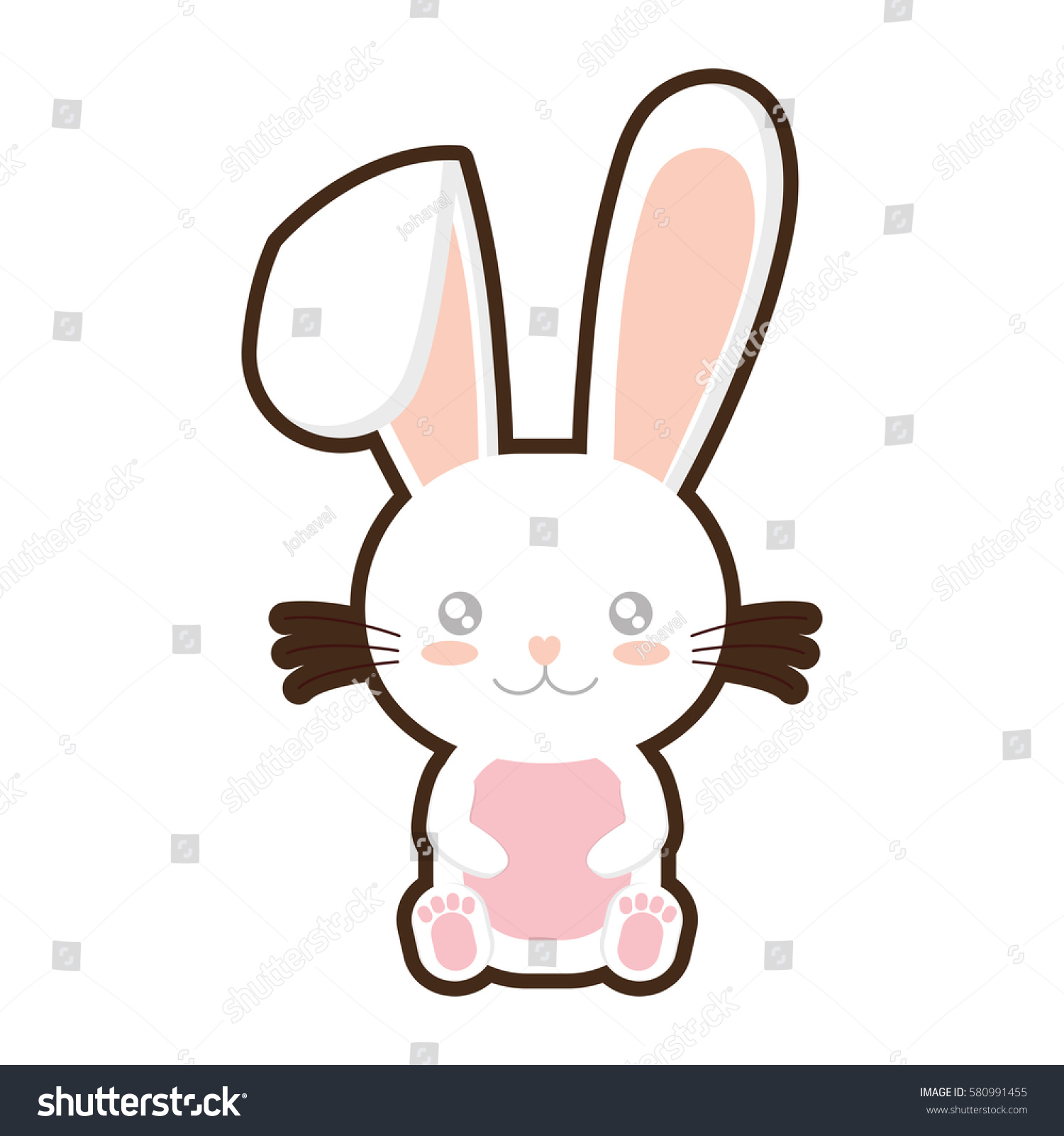 Download Easter Bunny Wiskers Sitting Design Vector Stock Vector ...