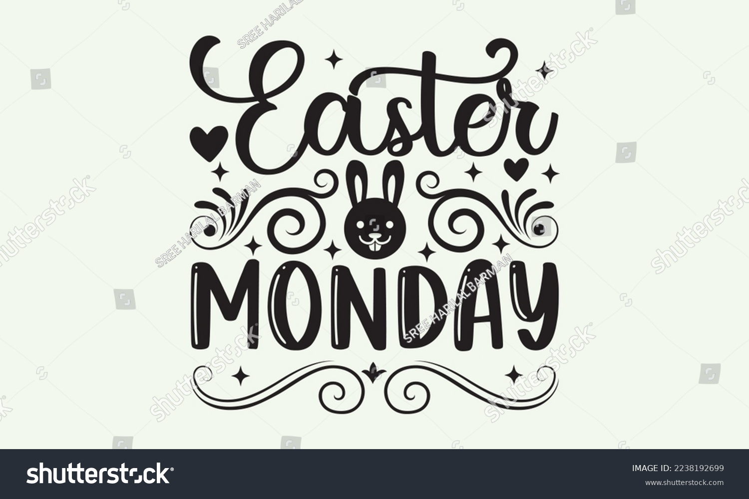 SVG of Easter Monday - President's day T-shirt Design, File Sports SVG Design, Sports typography t-shirt design, For stickers, Templet, mugs, etc. for Cutting, cards, and flyers. svg