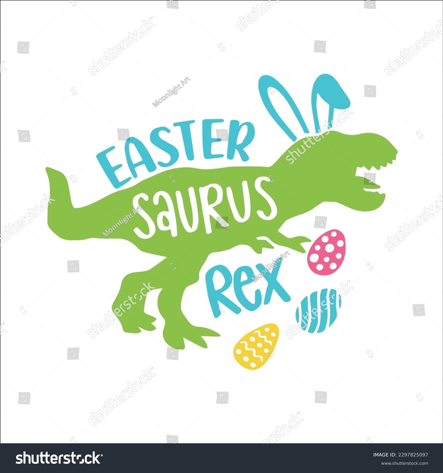 SVG of Easter Saurus Rex SVG, Dinosaur SVG, Kids Easter SVG, Dino Png, Boys Easter Svg, Easter Shirt  svg