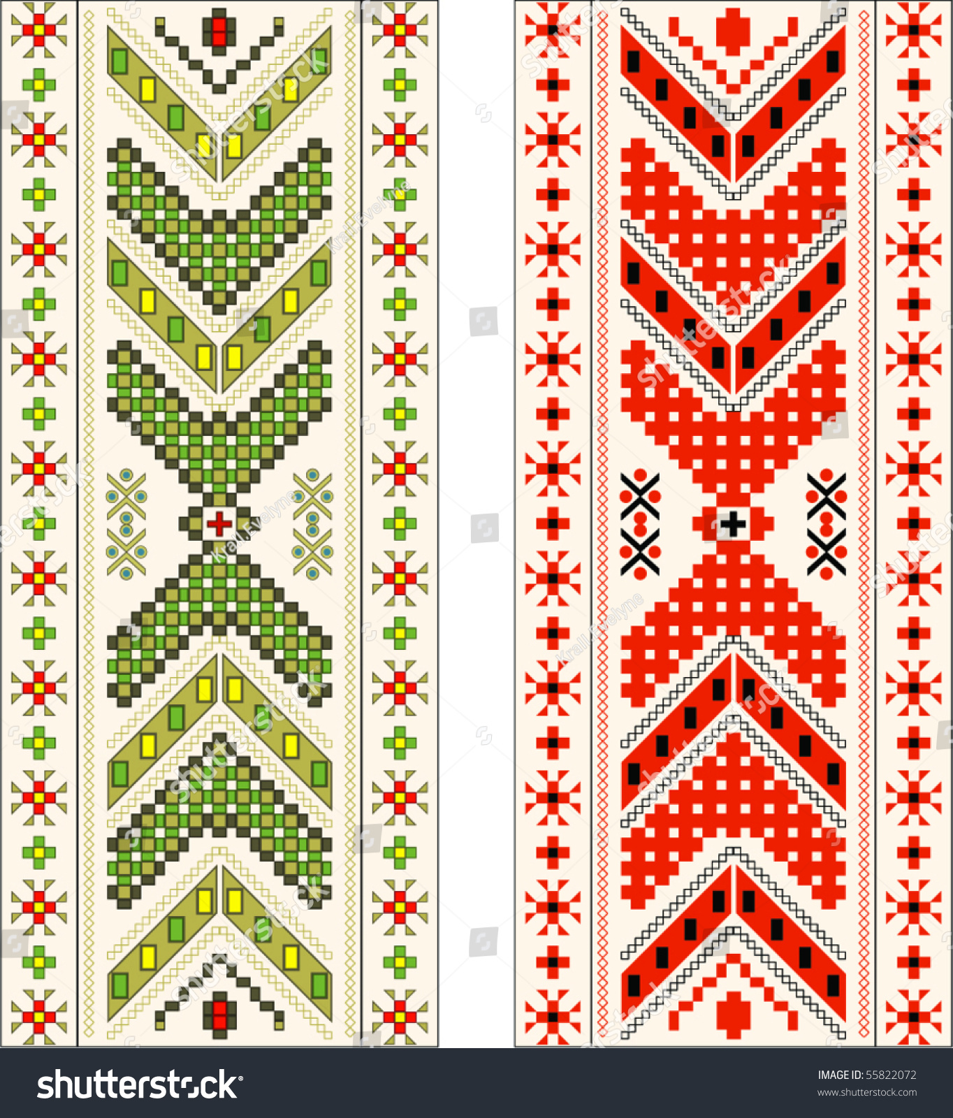 Eastern Europe Folk Pattern Stock Vector 55822072 - Shutterstock