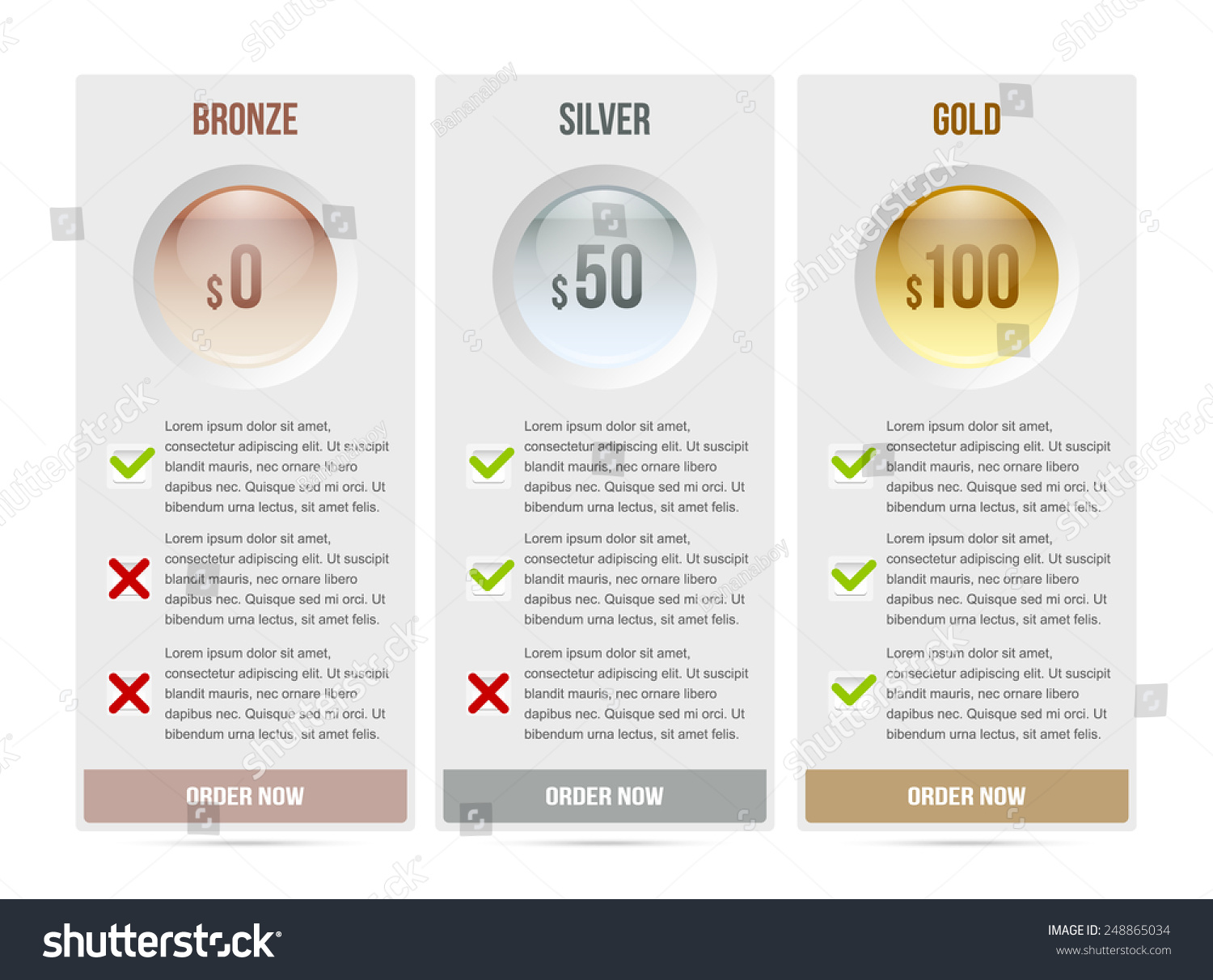 Easy Customizable Subscription Plan Template Elements Stock Vector ...