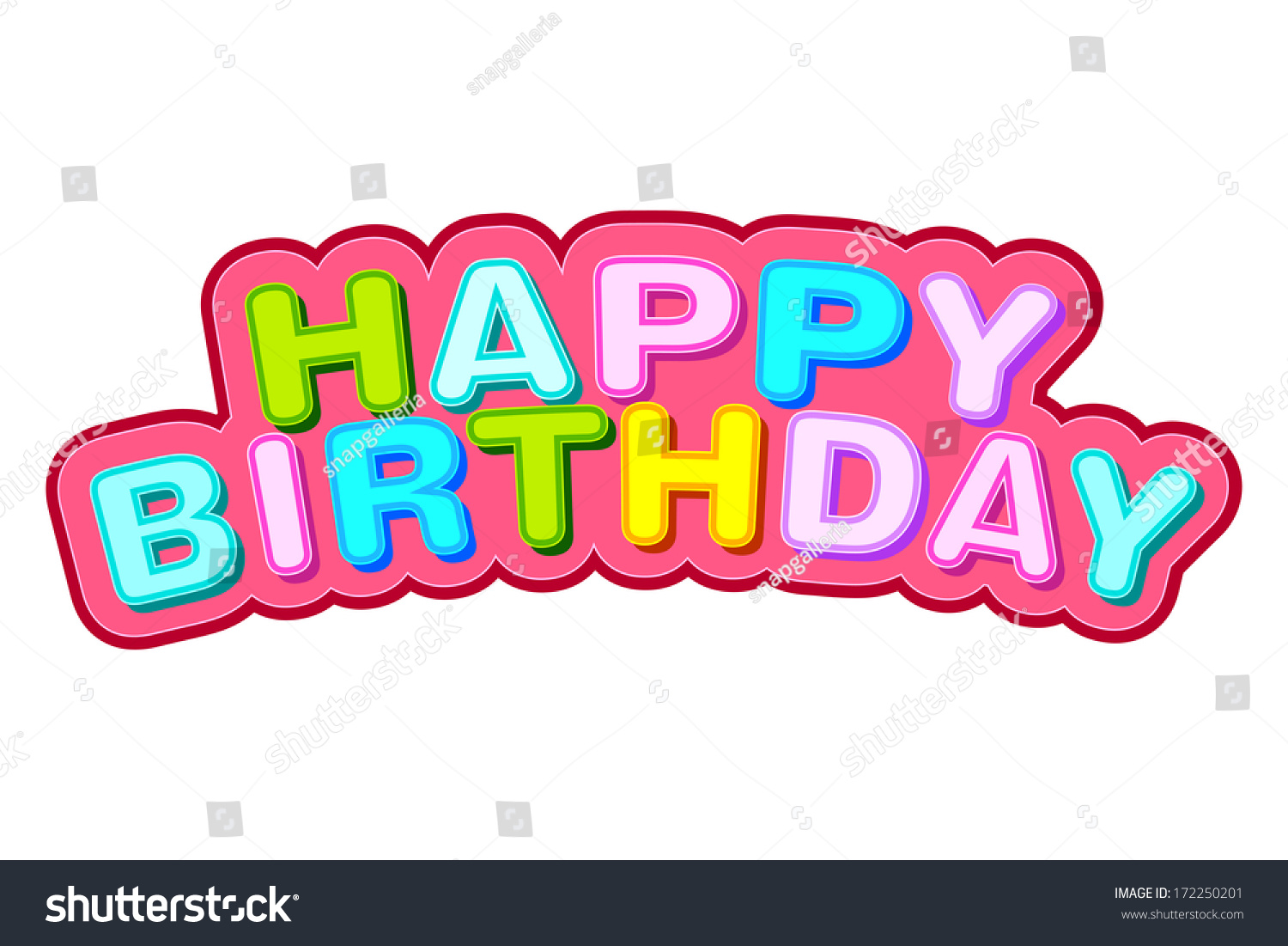 Easy Edit Vector Illustration Happy Birthday Stock Vector (Royalty Free ...