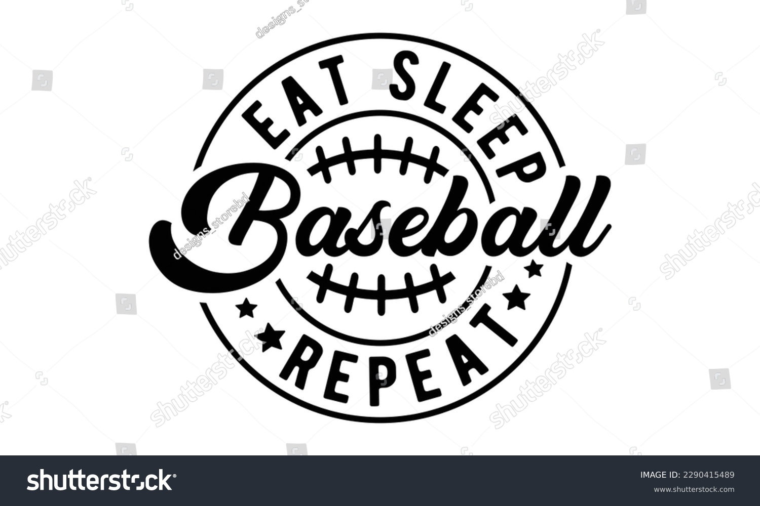 SVG of Eat sleep baseball repeat svg, baseball svg, Baseball Mom SVG Design, softball, softball mom life, Baseball svg bundle, Files for Cutting Typography Circuit and Silhouette svg