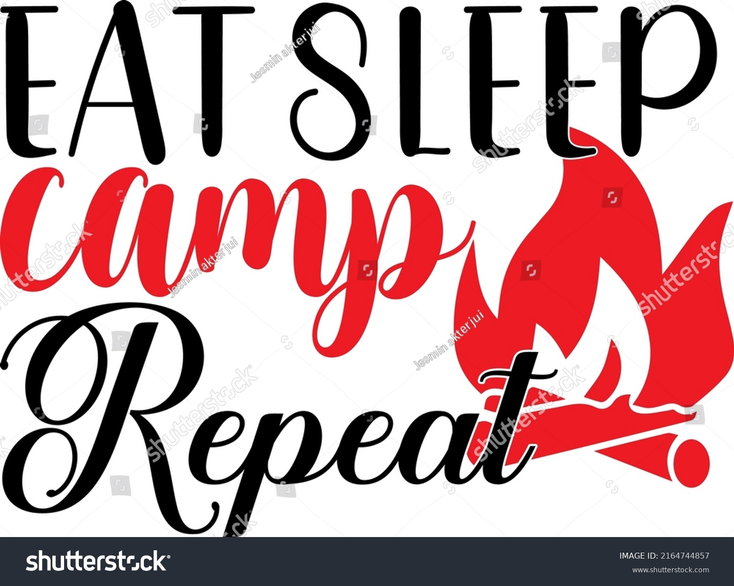 SVG of Eat Sleep camp repeat - Camping SVG design svg