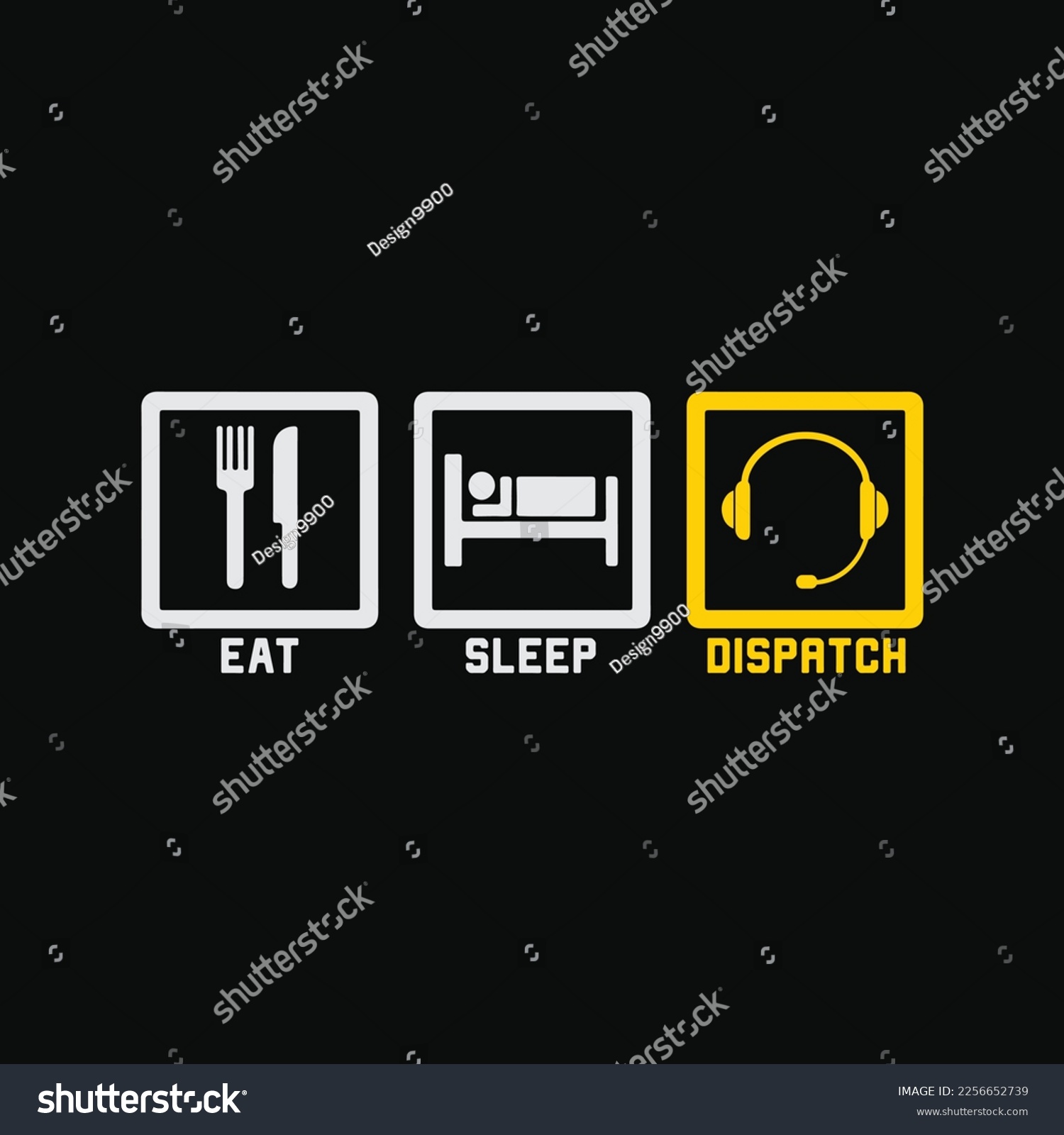 SVG of Eat Sleep Dispatch 911 Dispatcher funny t-shirt design svg