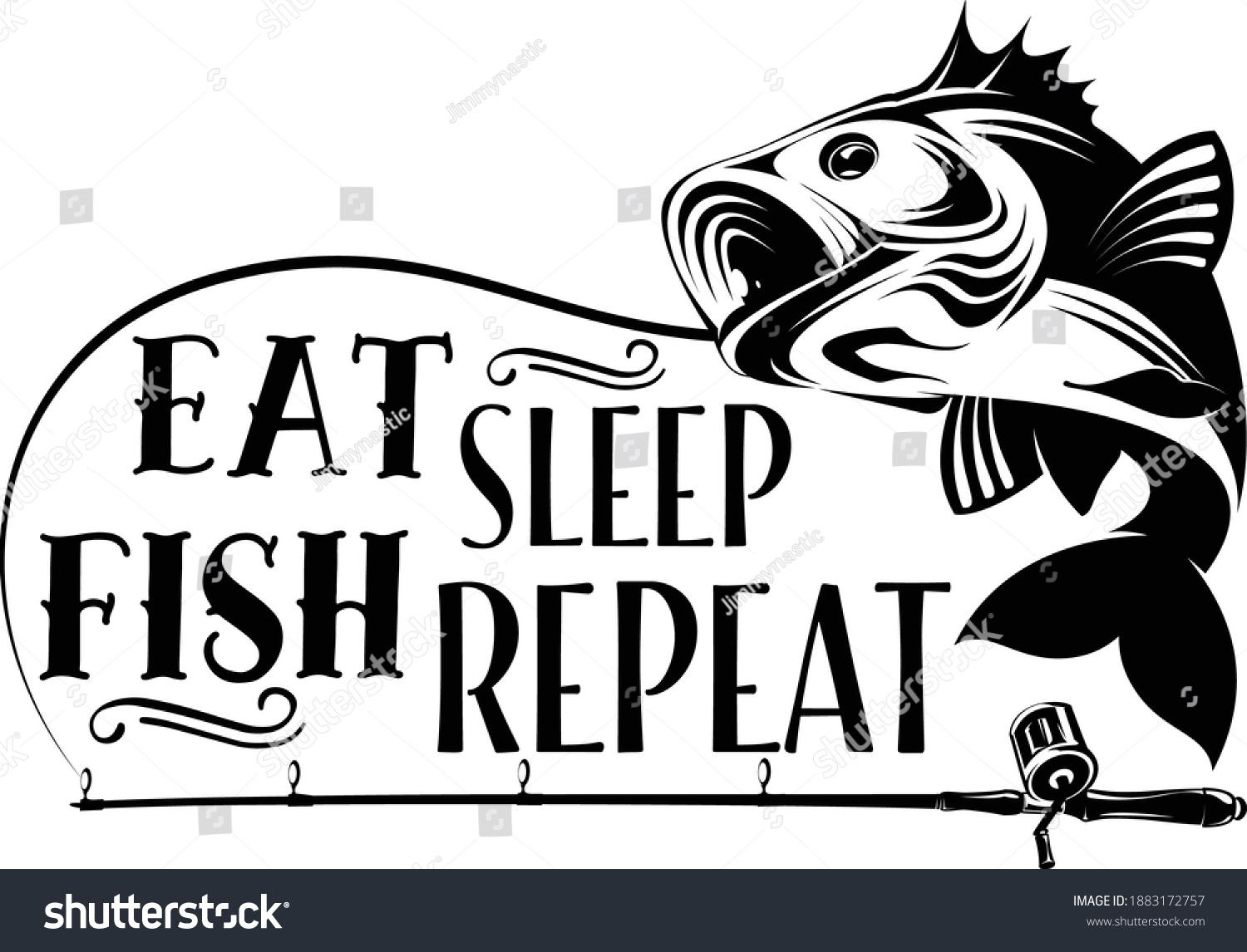 SVG of Eat, Sleep, Fish, Repeat Svg  svg