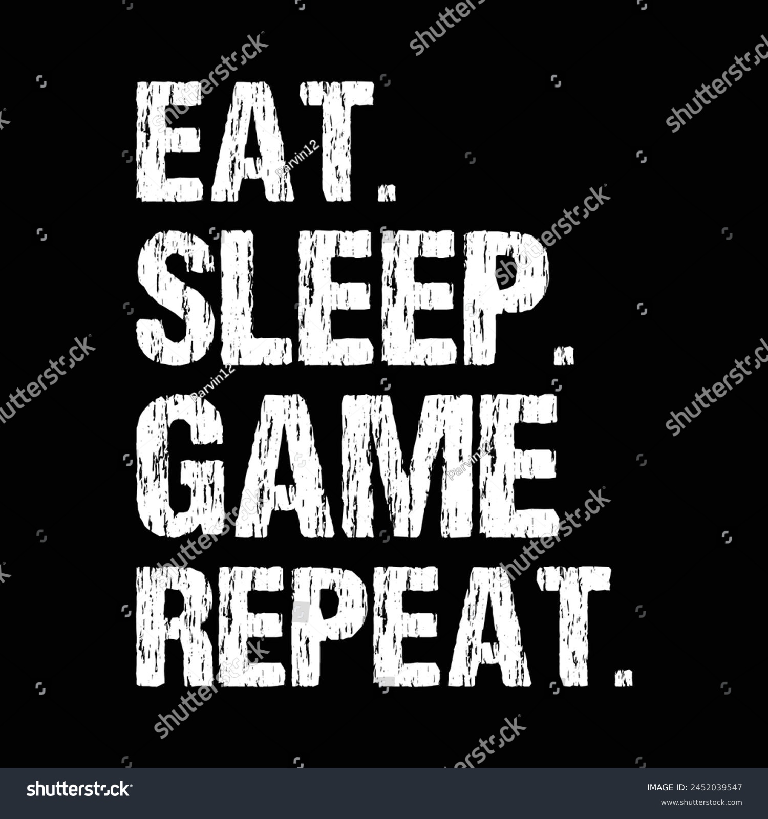 SVG of Eat sleep game repeat design svg