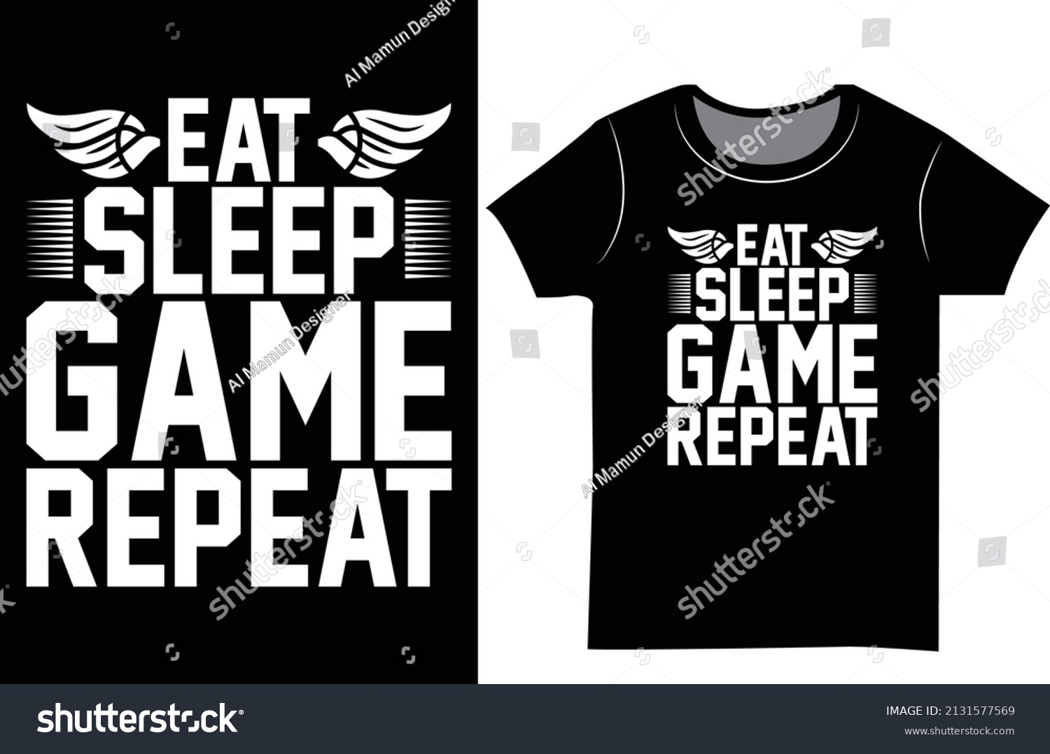 SVG of Eat sleep game repeat. Gamer t shirt design. svg