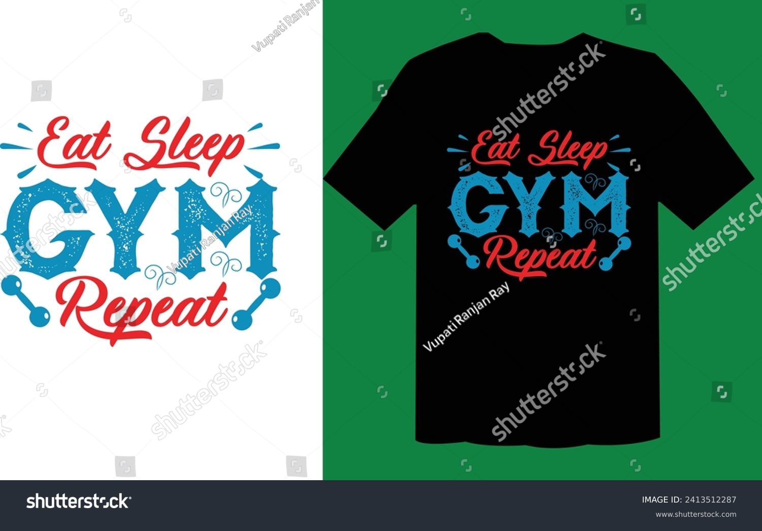 SVG of Eat Sleep Gym Repeat T Shirt File, GYM T Shirt file, Workout Free File  svg