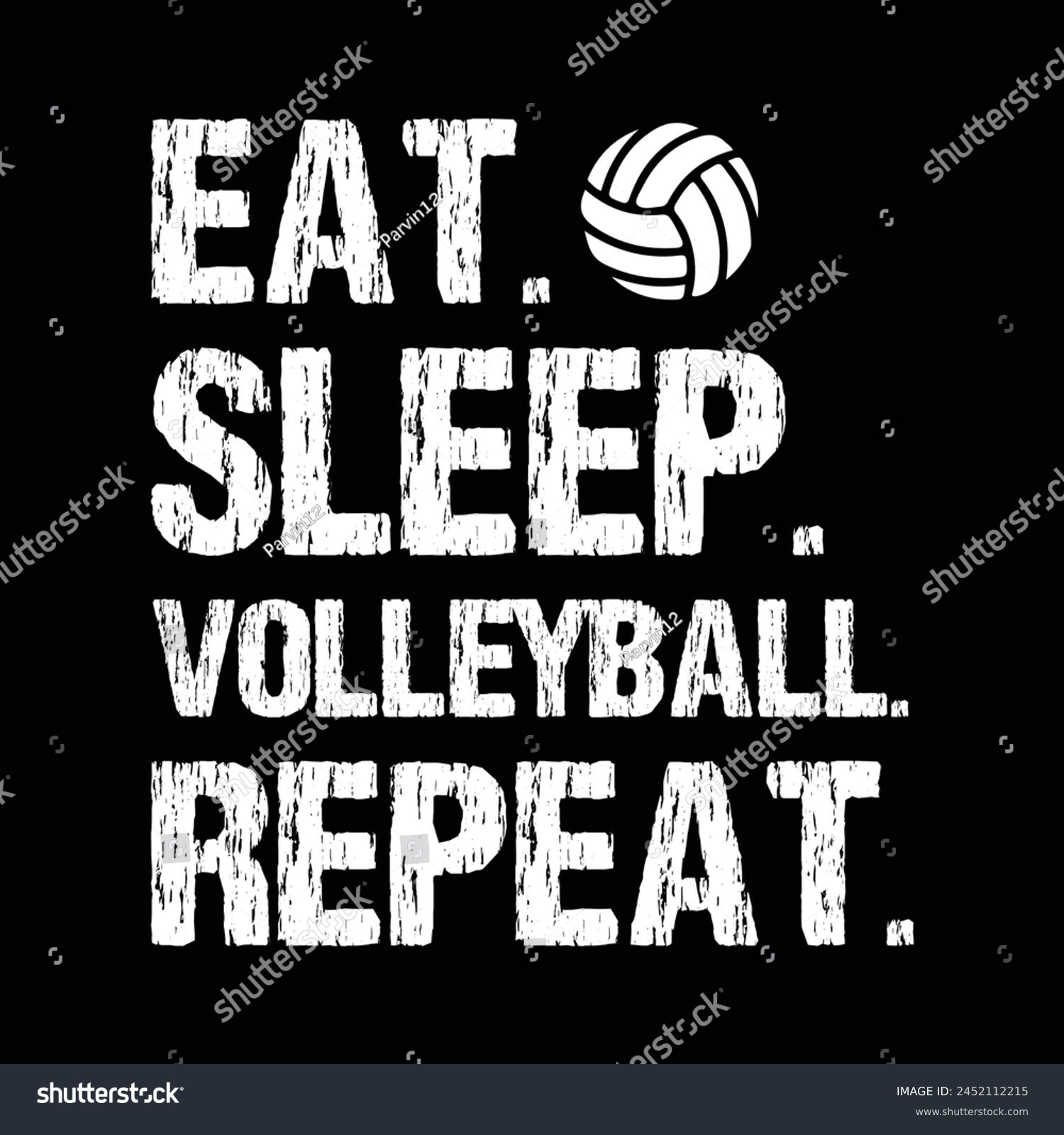 SVG of Eat sleep volleyball repeat design svg