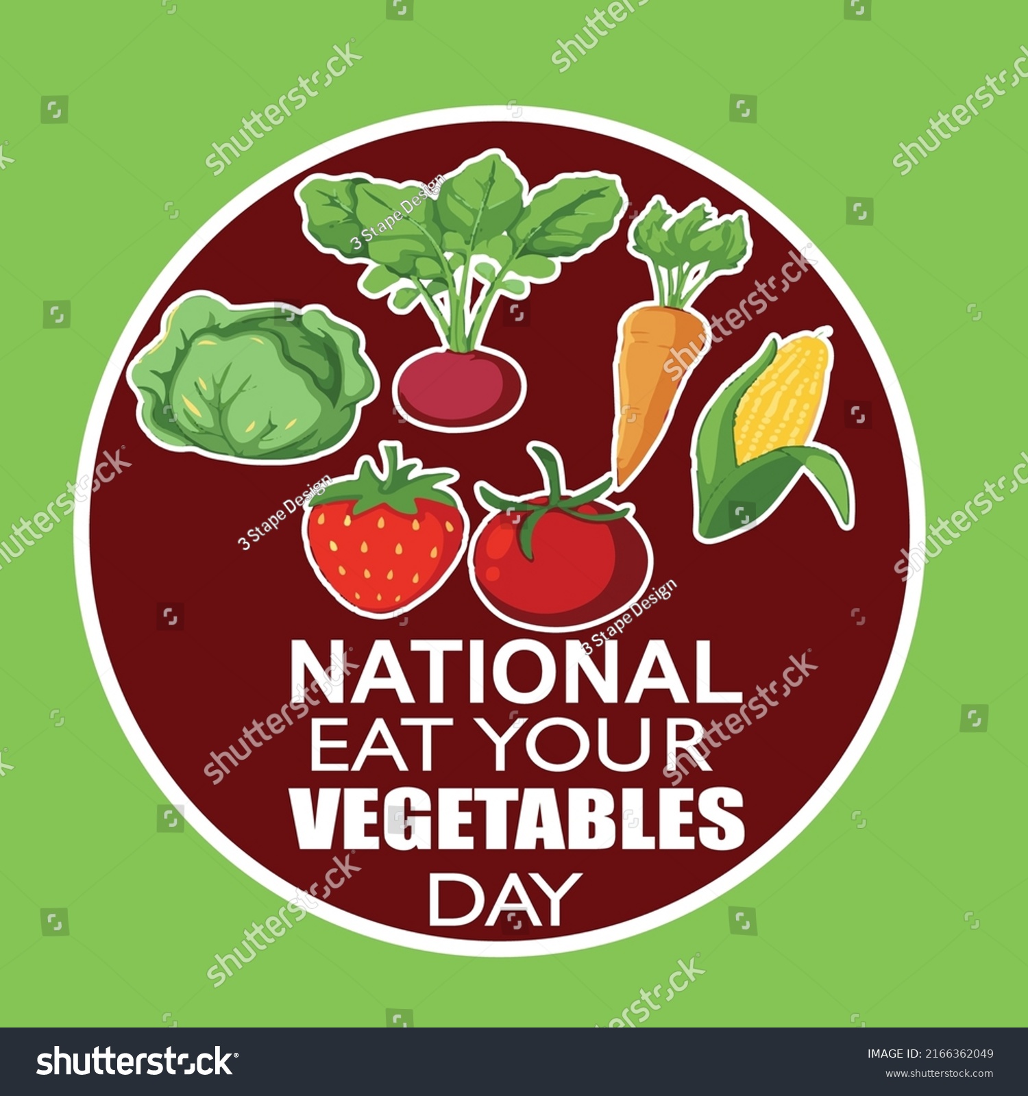 Eat Your Vegetable Day Vector Illustration Stock Vector (Royalty Free