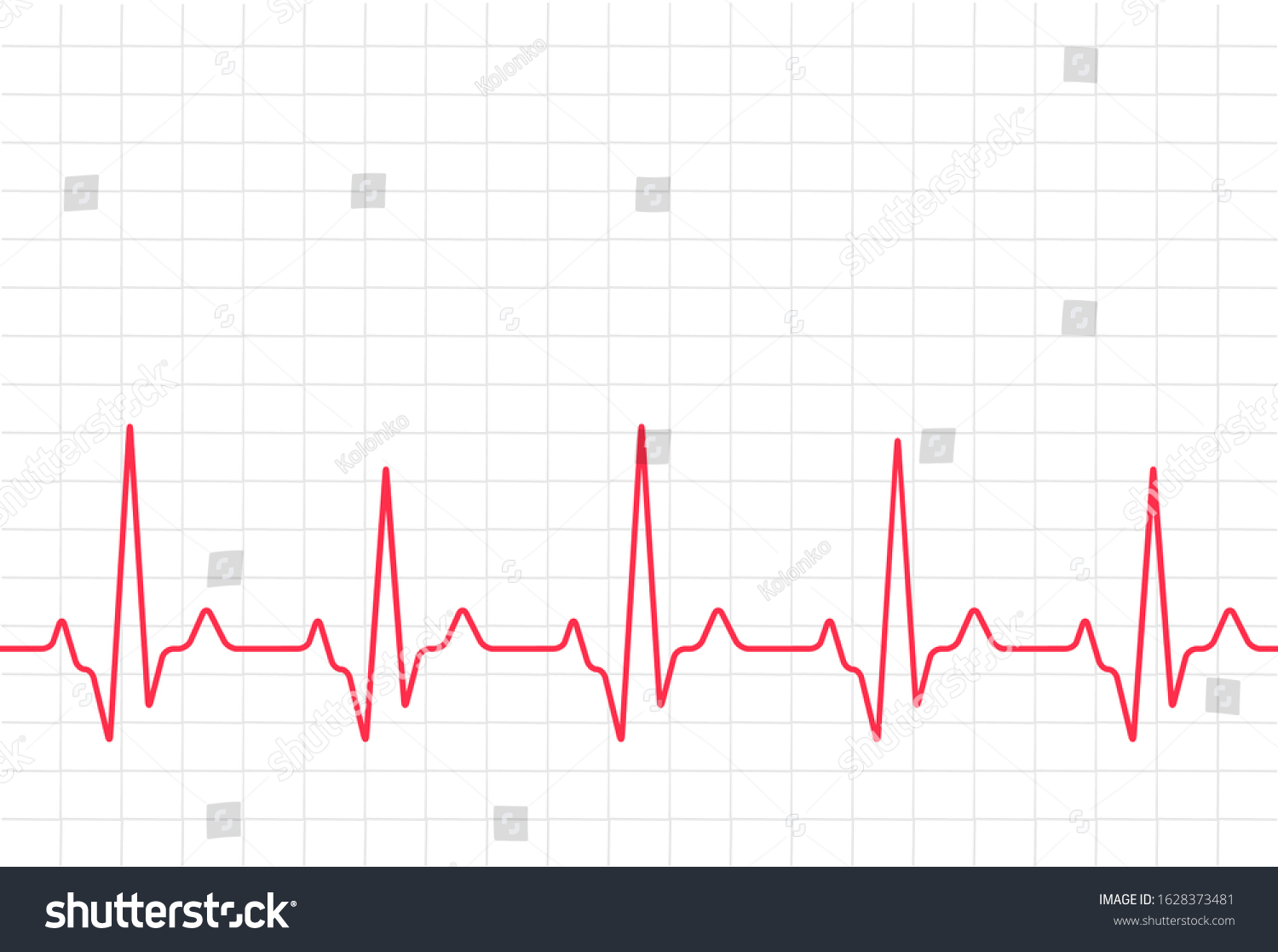 Ecg Heartbeat Monitor Cardiogram Heart Pulse Stock Vector (Royalty Free ...